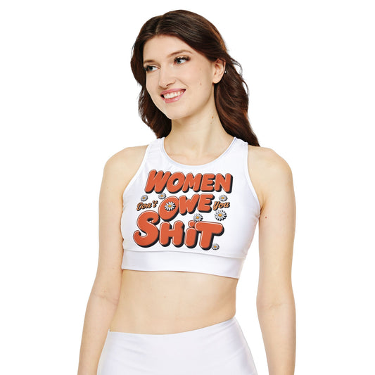Women Fully Lined, Padded Sports Bra (AOP)