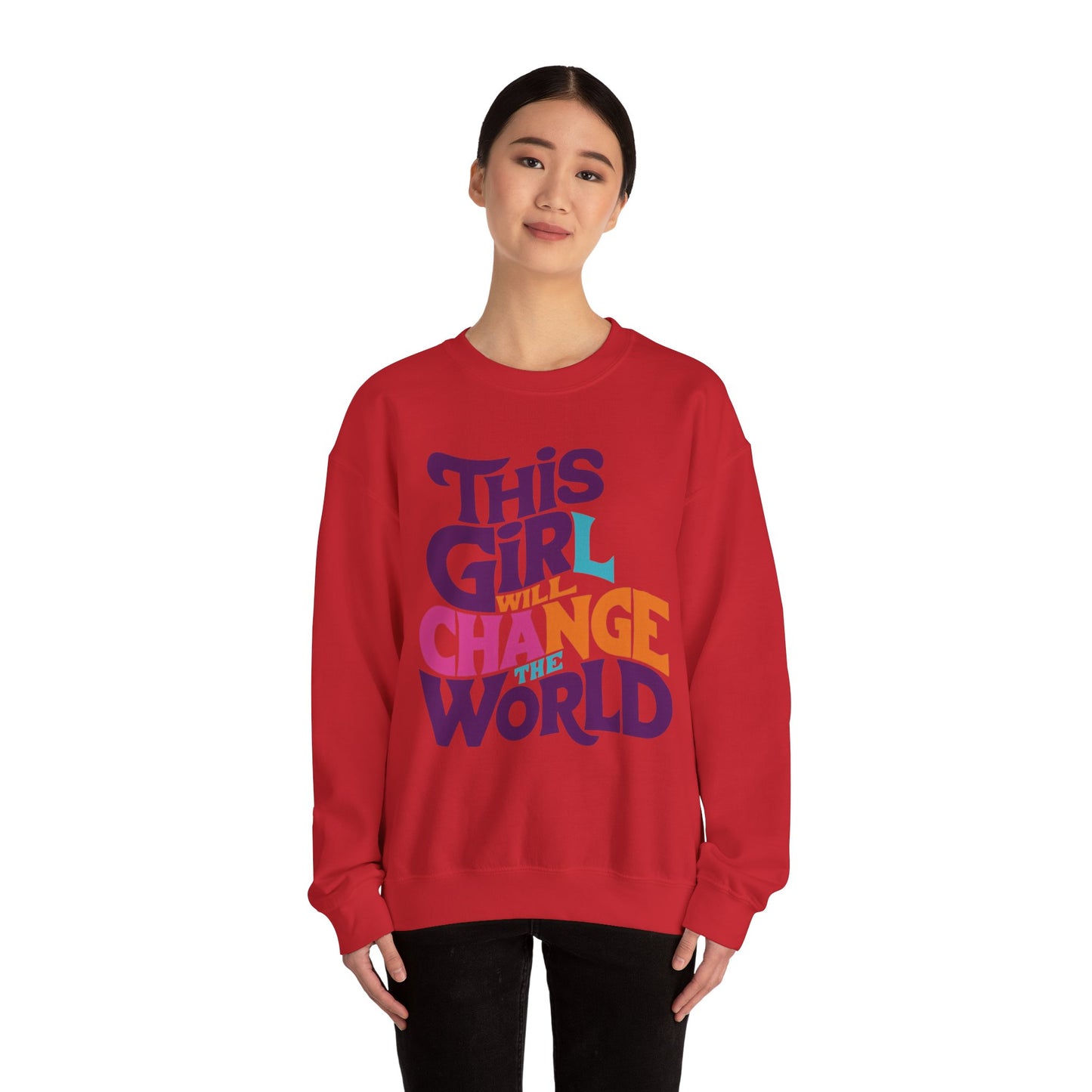 This Girl Will Change the World Unisex Heavy Blend™ Crewneck Sweatshirt