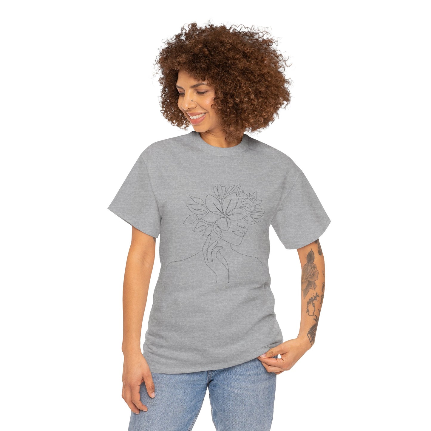 Women Artwork T Shirt with Hearts