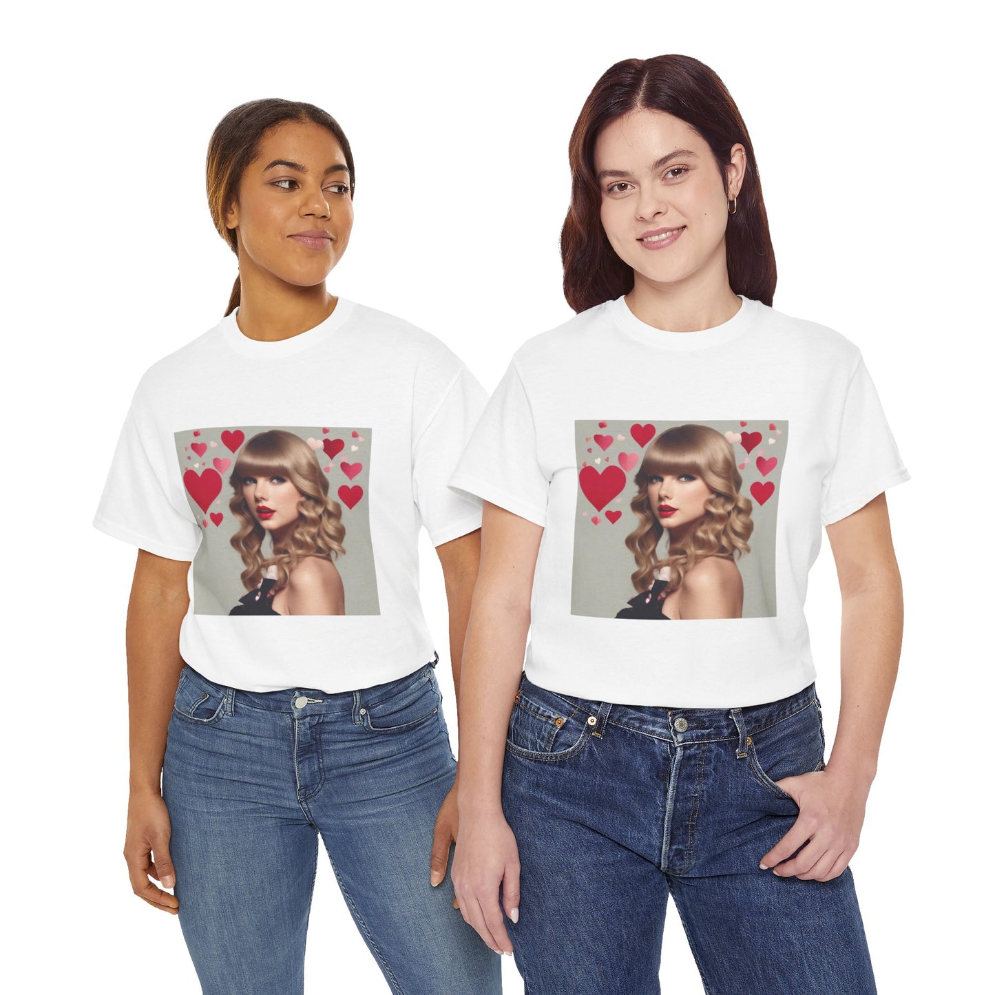 Taylor Swift T Shirt with Hearts