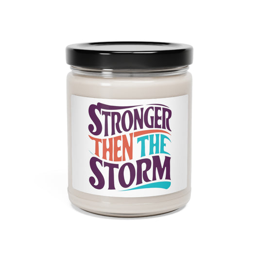 Stronger Then The Storm Printed Scented Soy Candle, 9oz