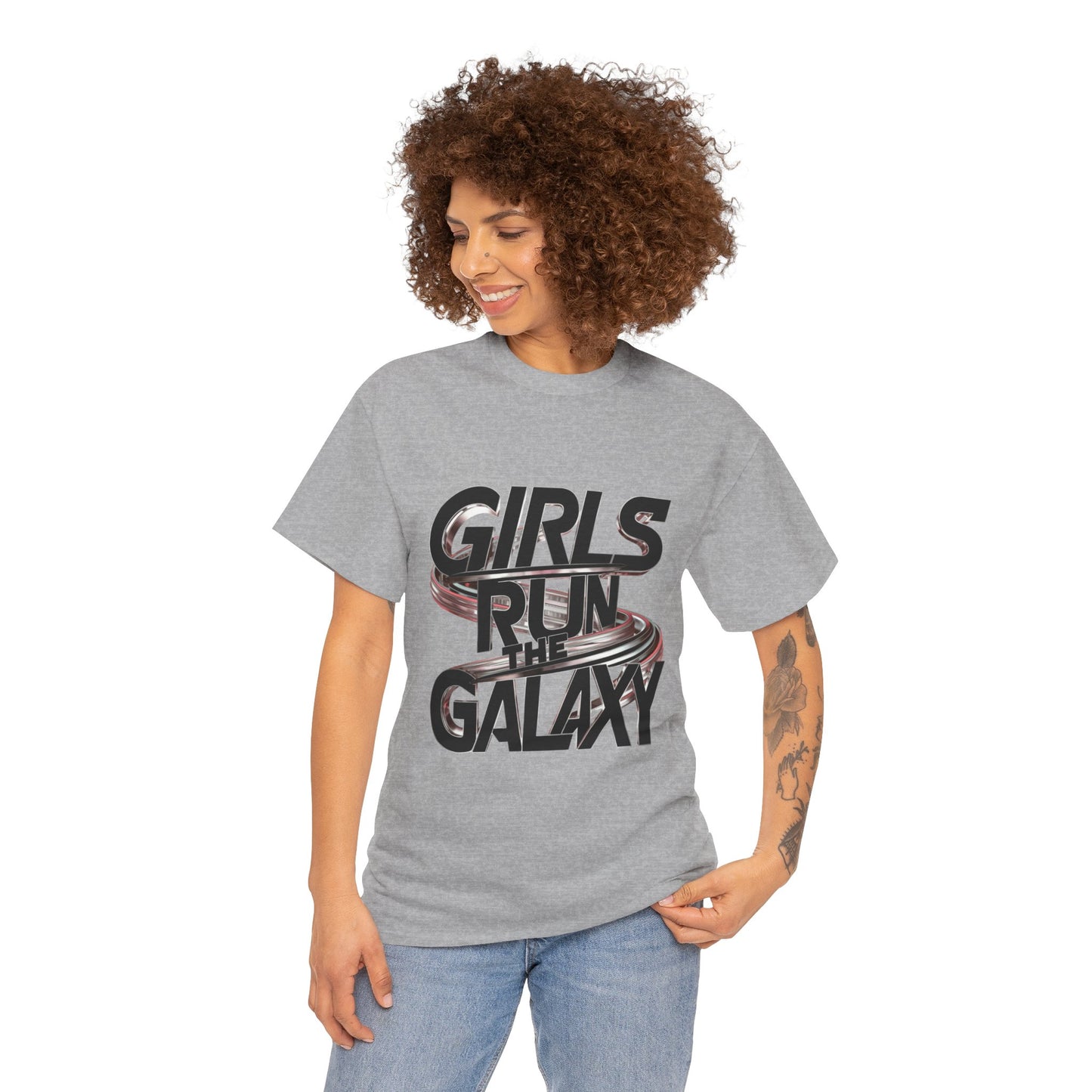 Girl Run The Galaxy T Shirt with Hearts