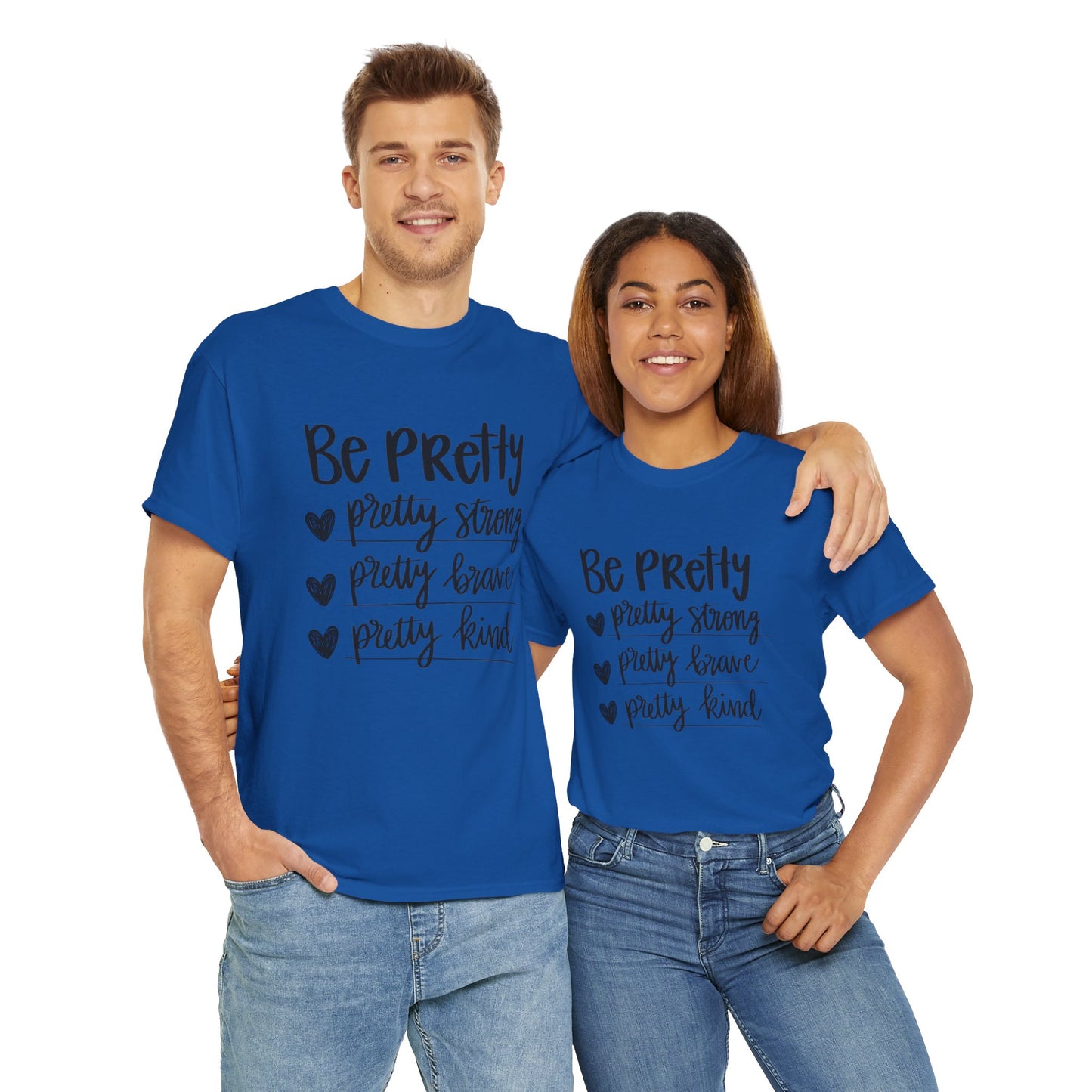 Be Pretty Printed T Shirt with Hearts
