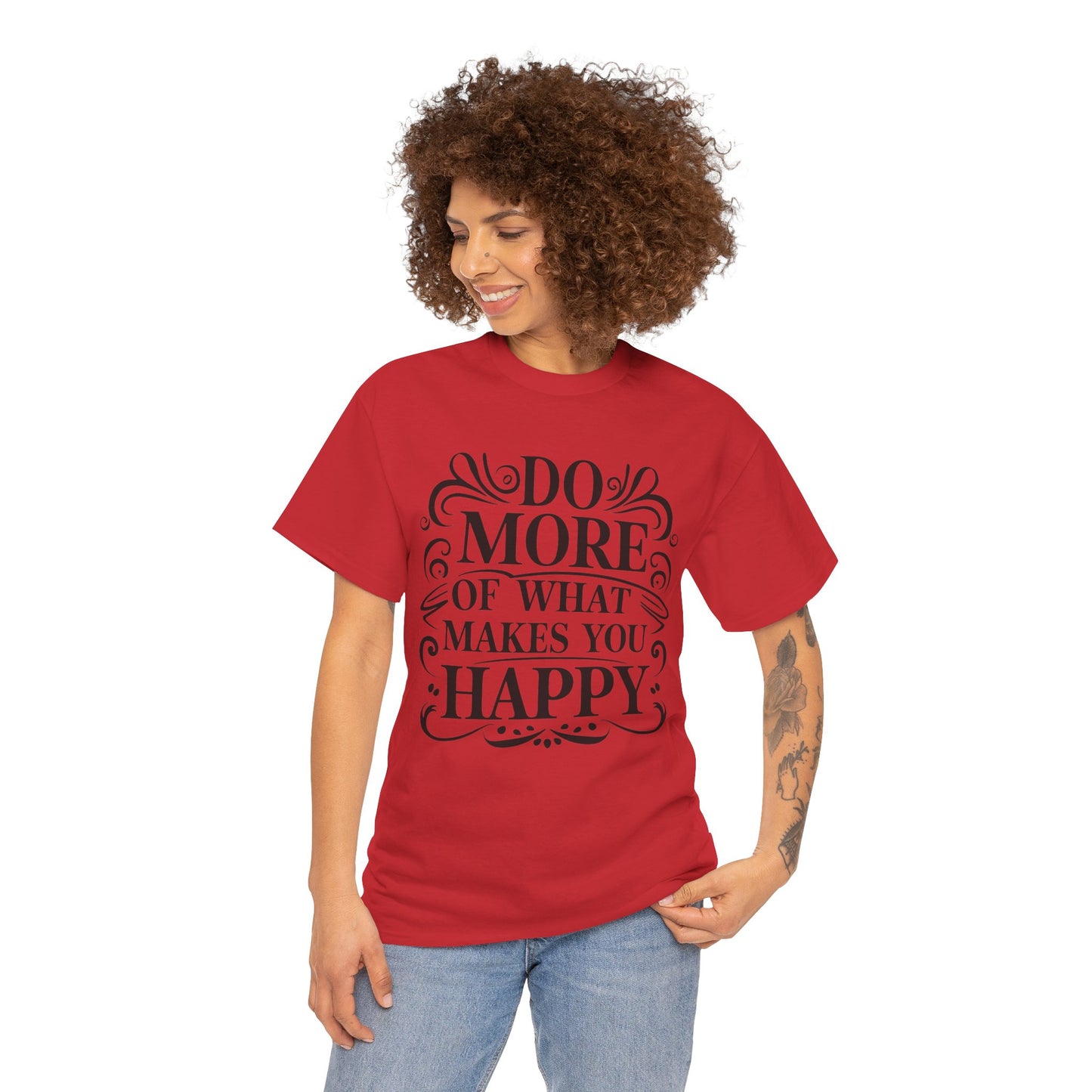 Do More Of What Printed T Shirt with Hearts