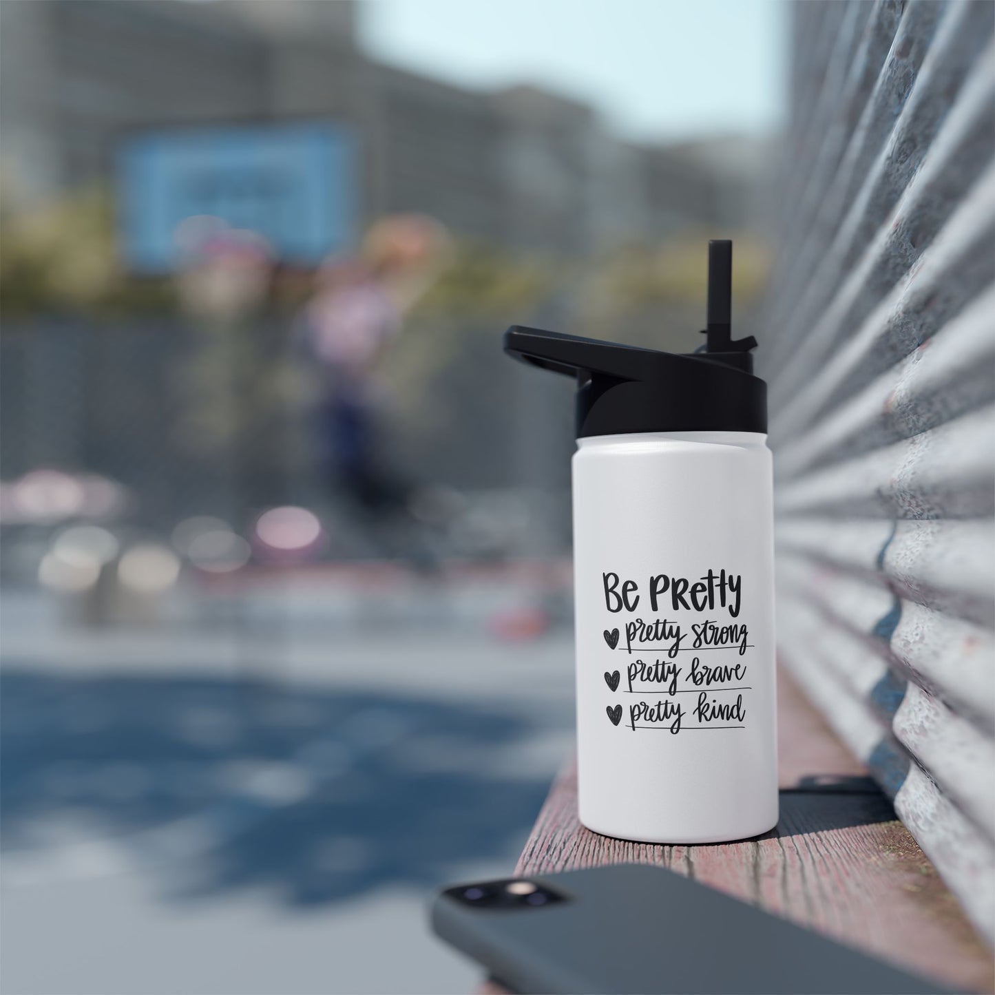 BE Pretty   Stainless Steel Water Bottle, Standard Lid