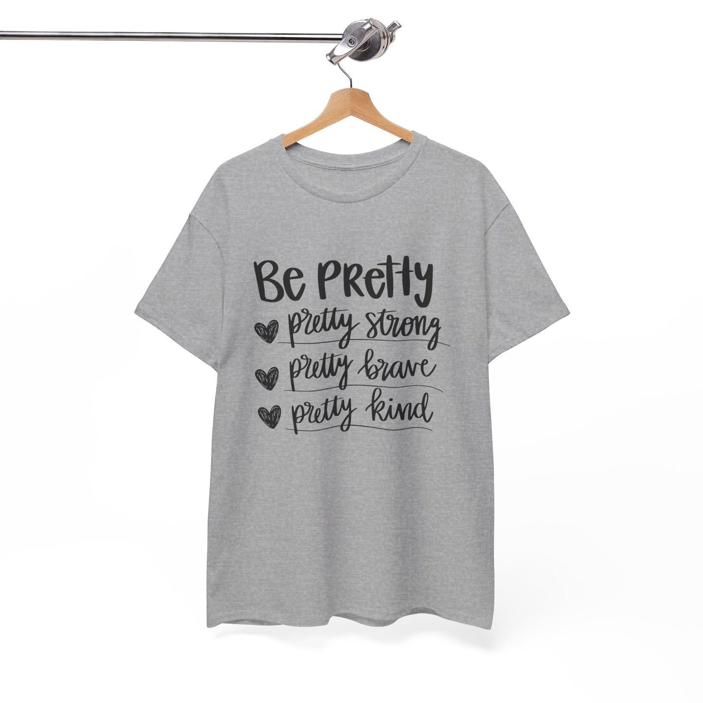 Be Pretty Printed T Shirt with Hearts