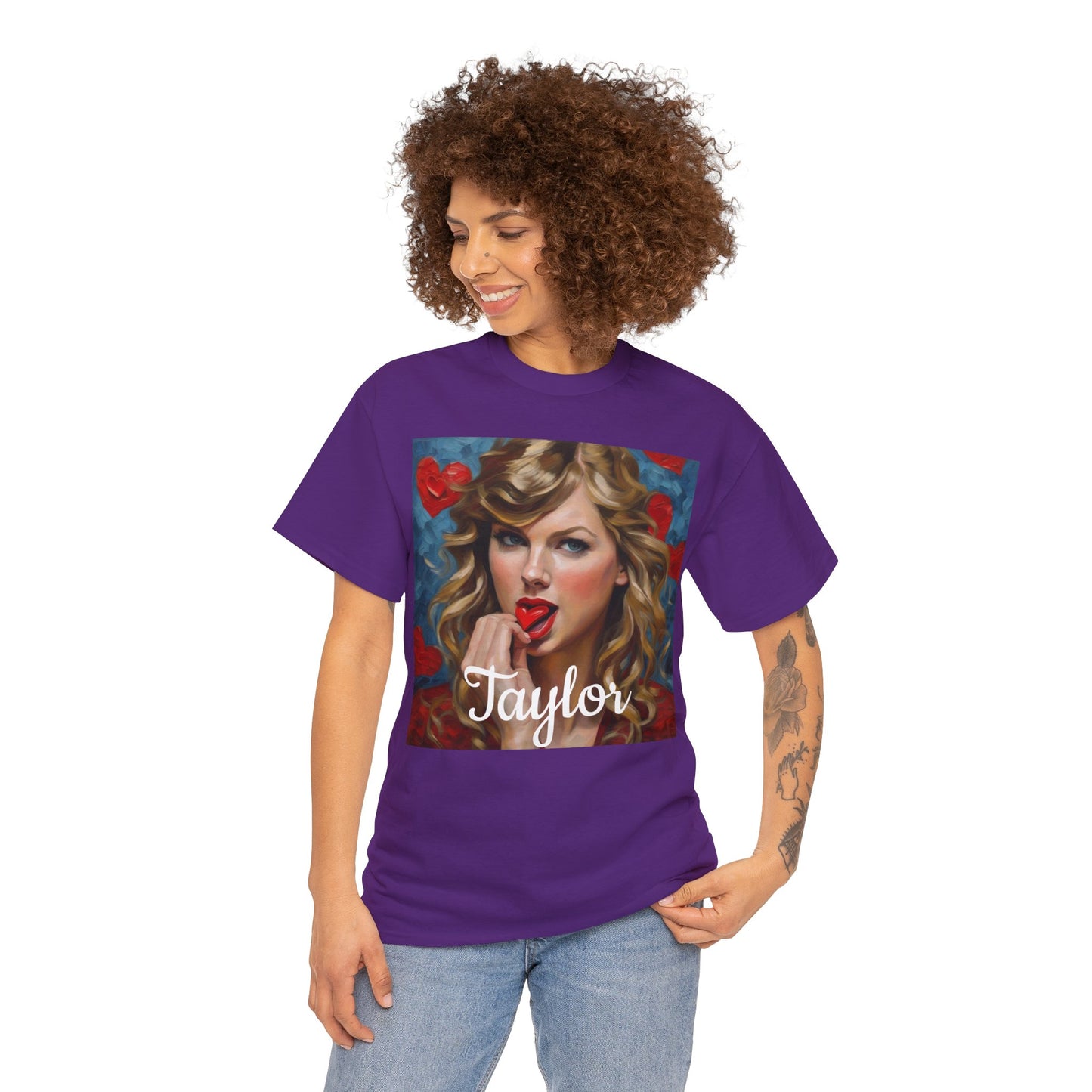 Taylor Swift T Shirt with Hearts