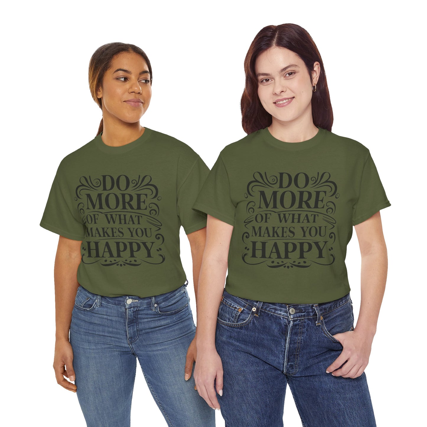 Do More Of What Printed T Shirt with Hearts