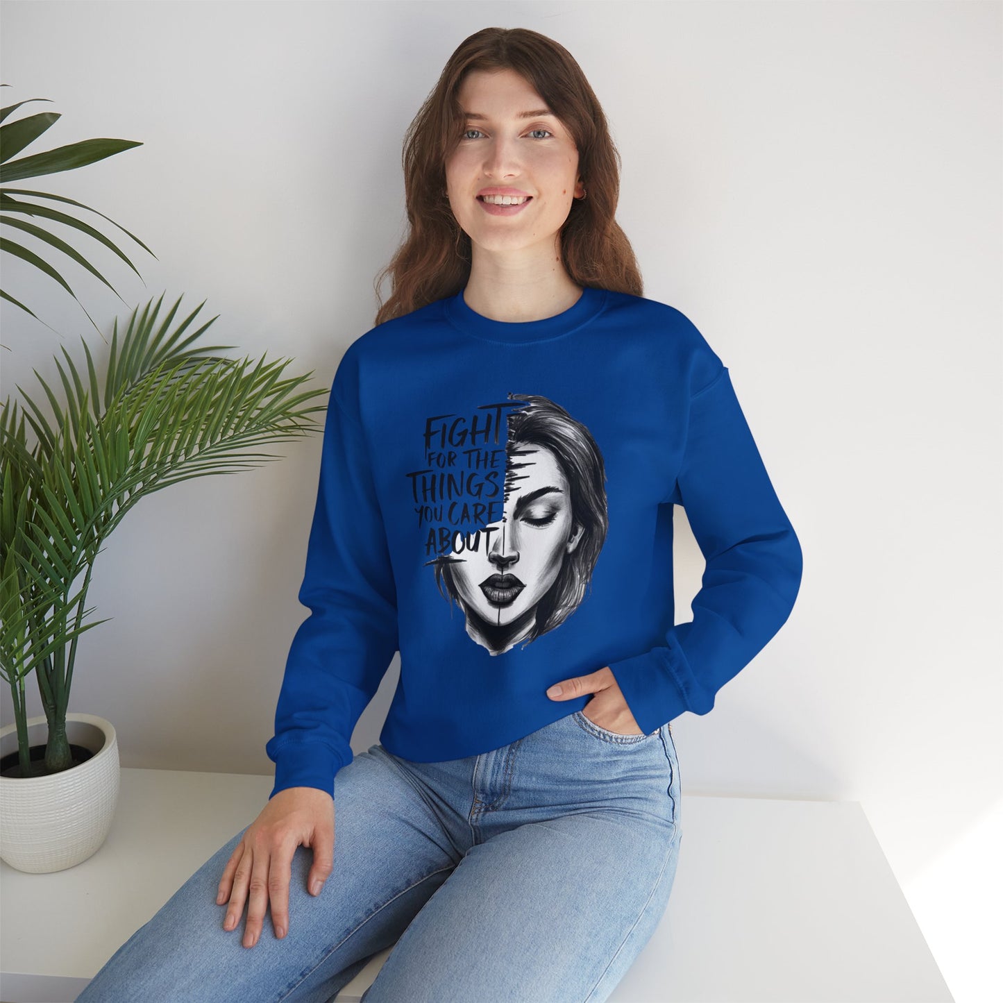 Fight For The Things You Care About Unisex Heavy Blend™ Crewneck Sweatshirt