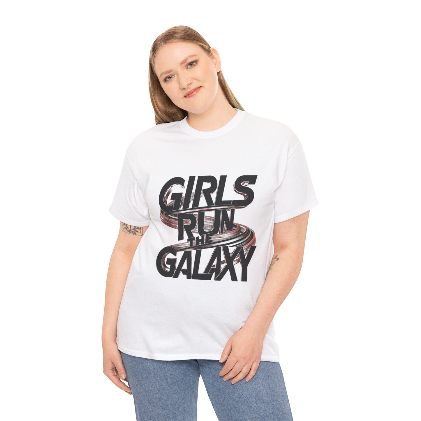 Girl Run The Galaxy T Shirt with Hearts