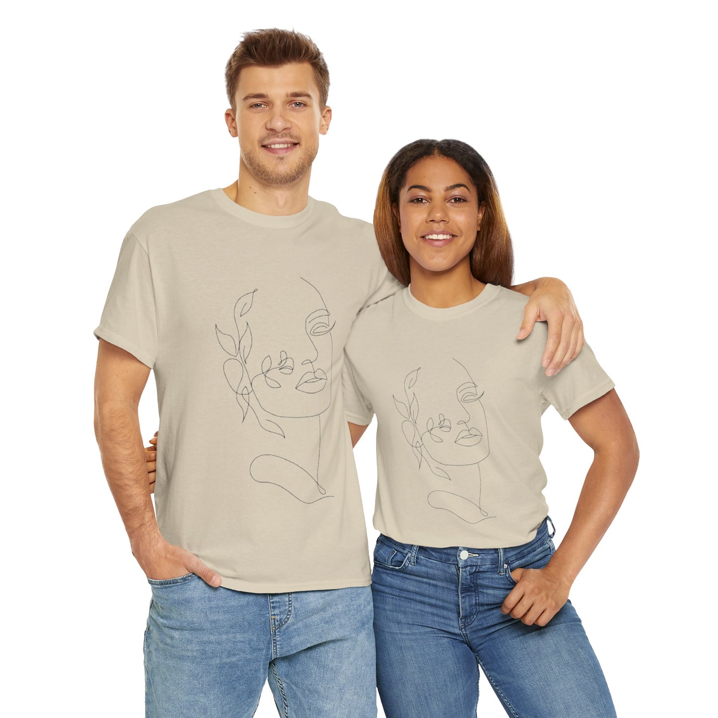 Women Artwork T Shirt with Hearts