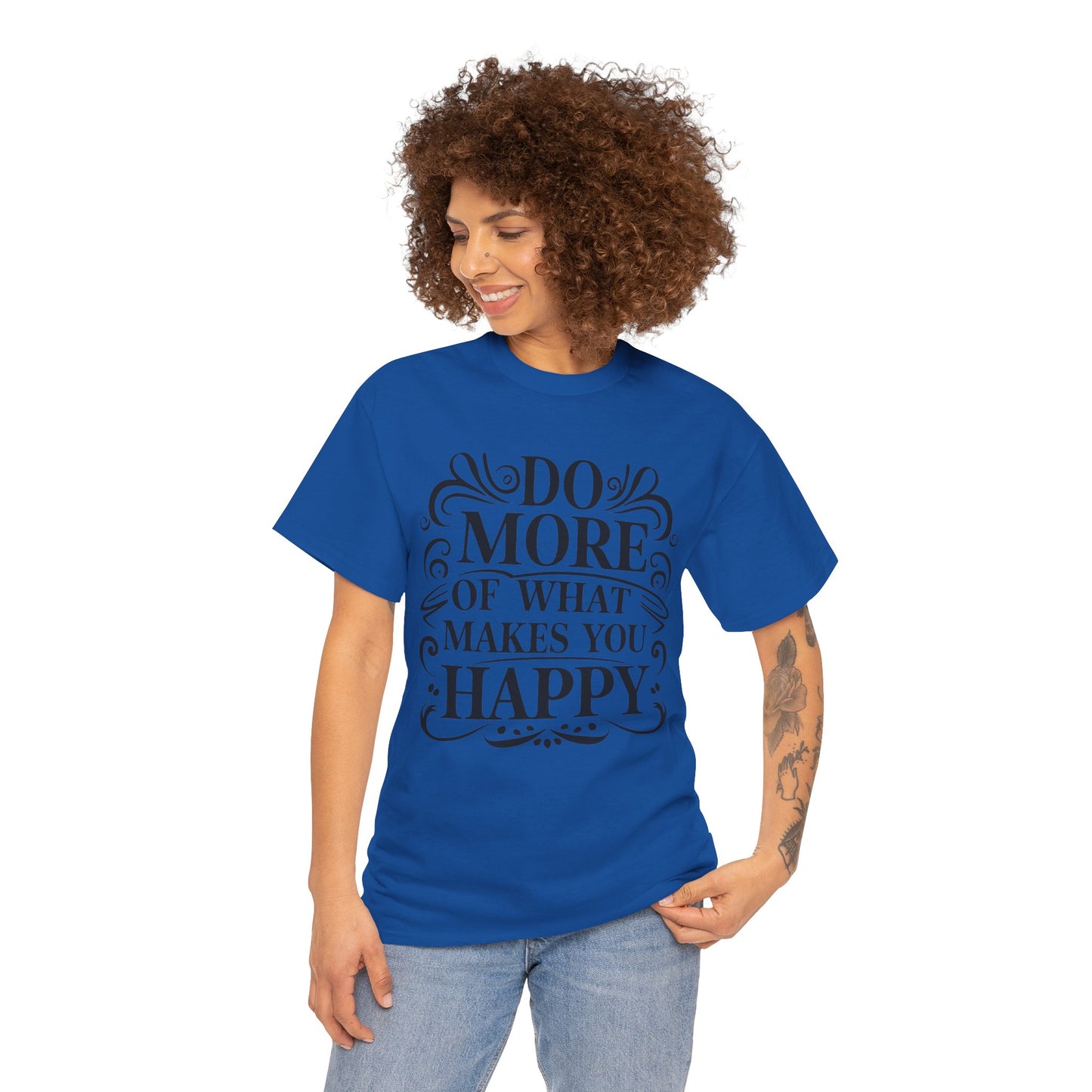 Do More Of What Printed T Shirt with Hearts