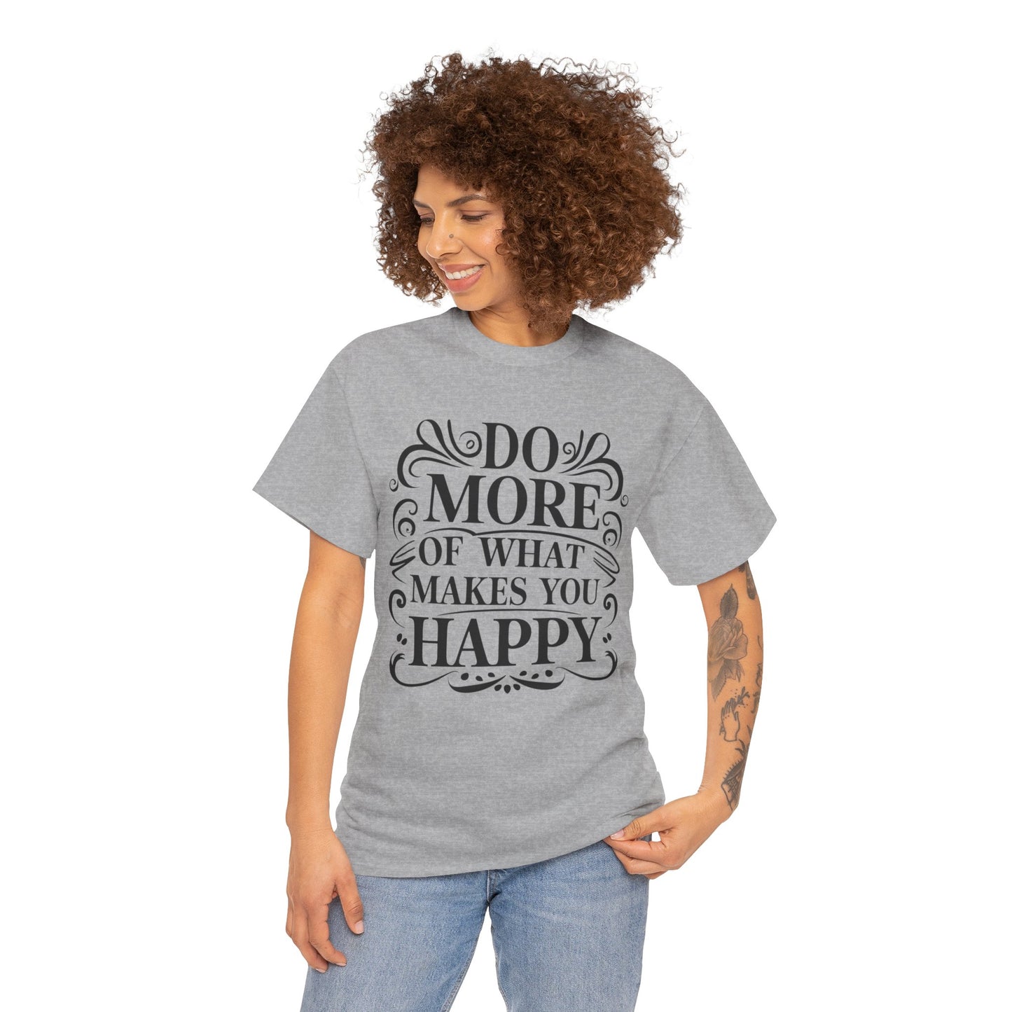 Do More Of What Printed T Shirt with Hearts