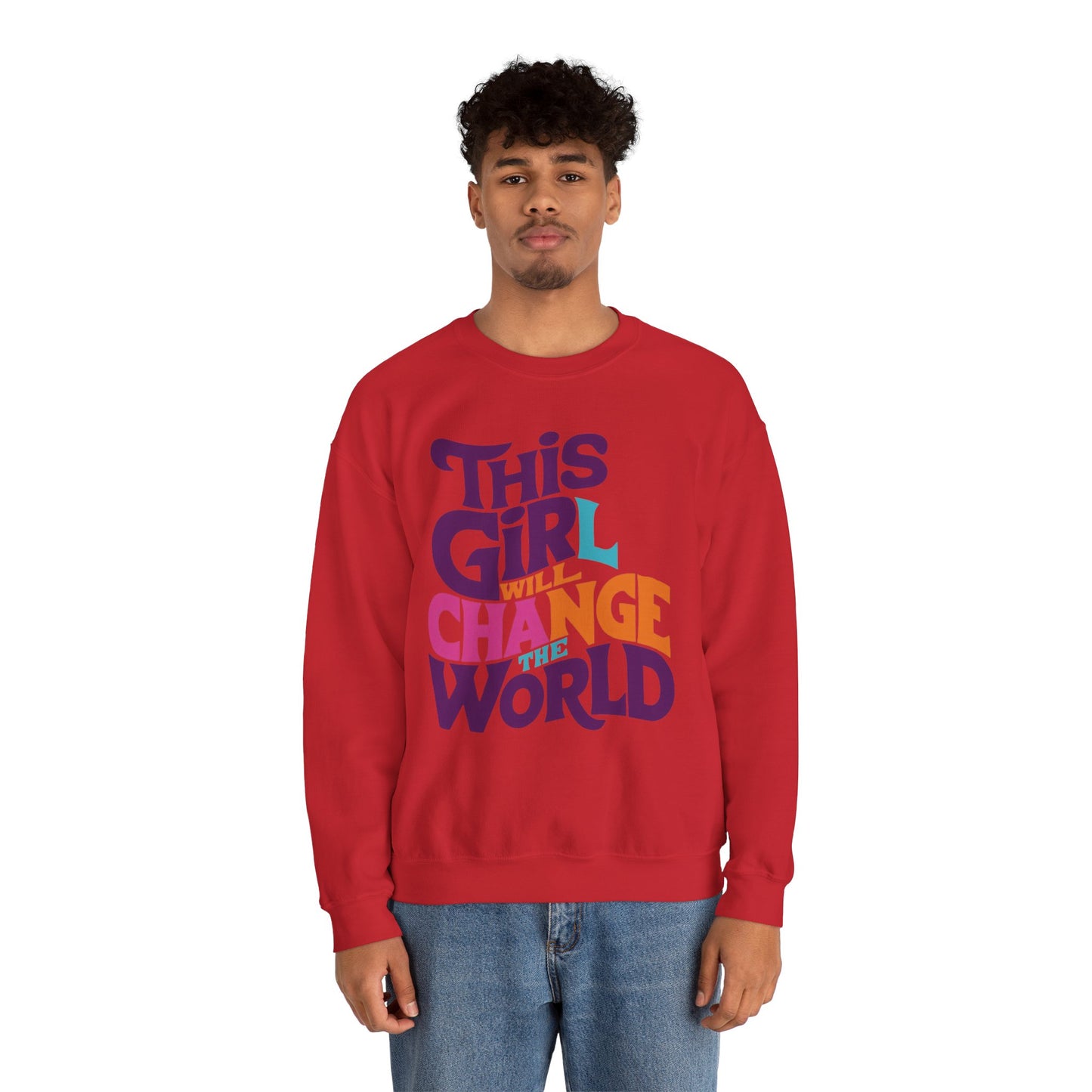 This Girl Will Change the World Unisex Heavy Blend™ Crewneck Sweatshirt