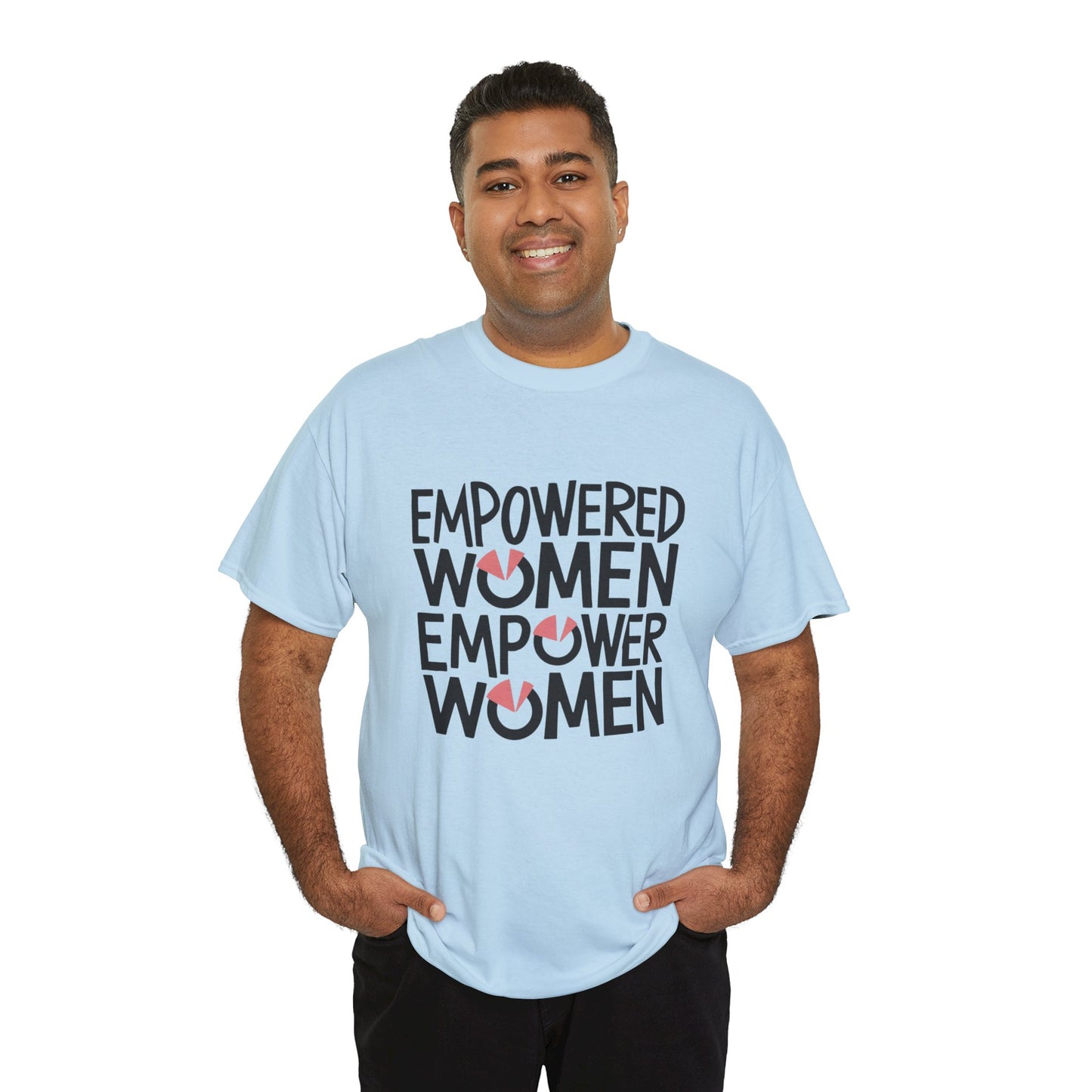 Empowered Printed T Shirt with Hearts