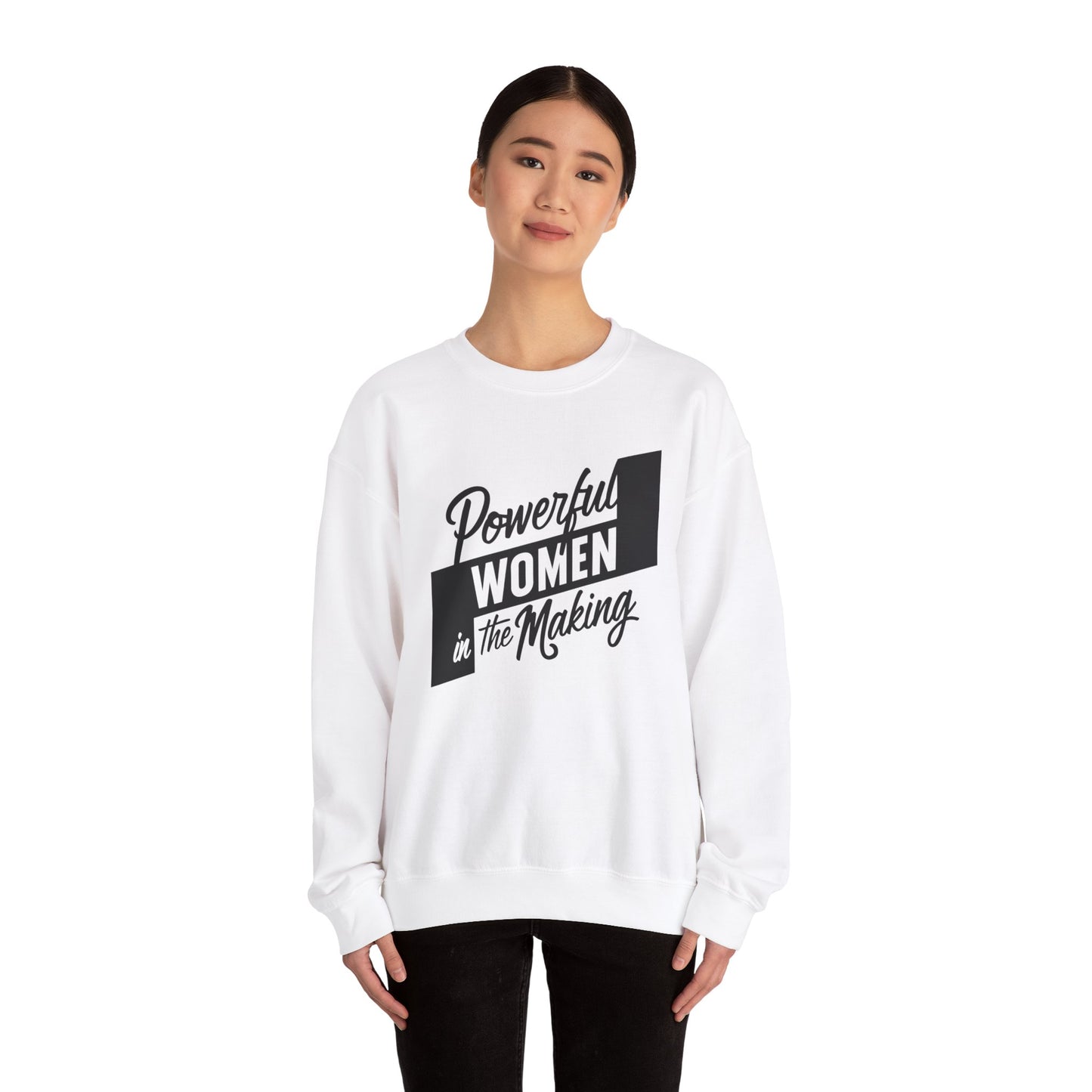 Powerful Women In The Making Unisex Heavy Blend™ Crewneck Sweatshirt
