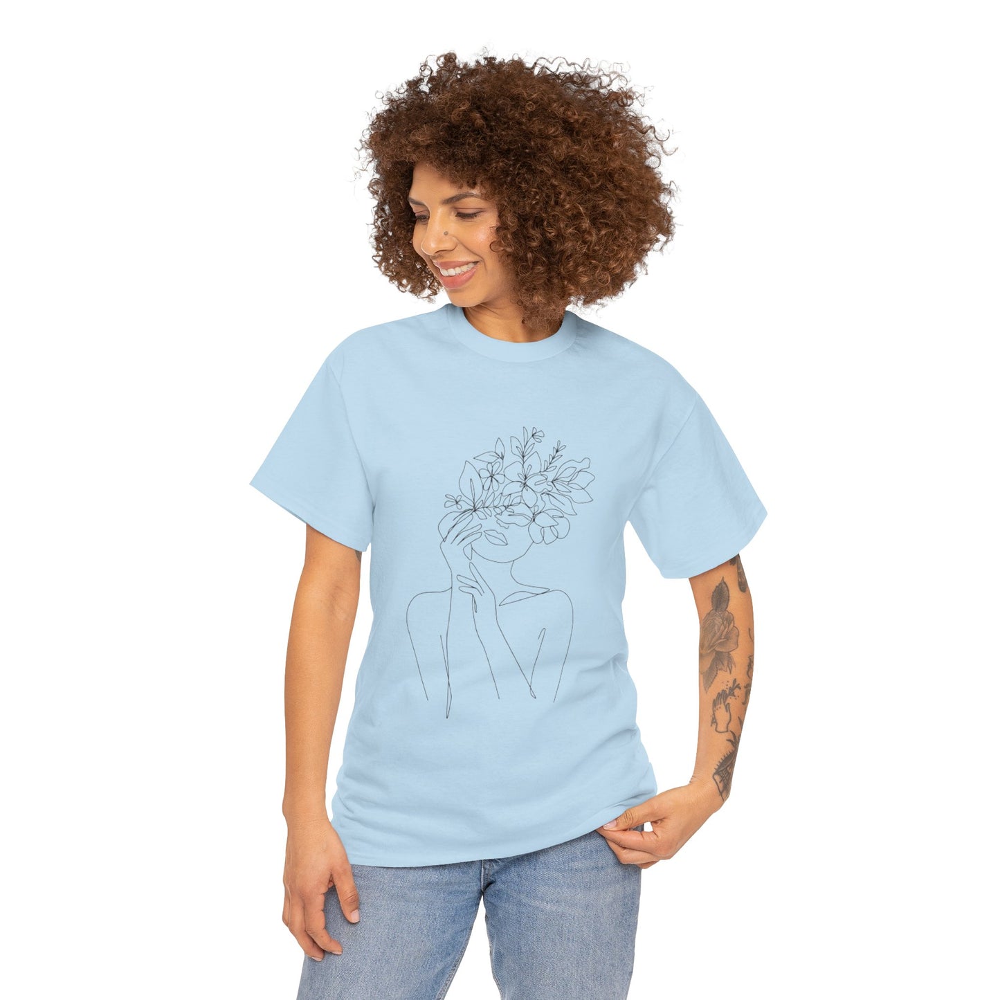 Women Artwork T Shirt with Hearts