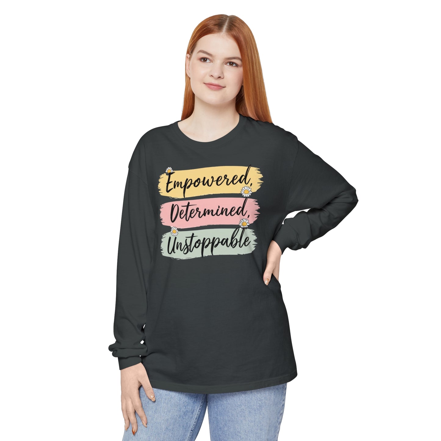 Empowered Women Garment-dyed Long Sleeve T-Shirt