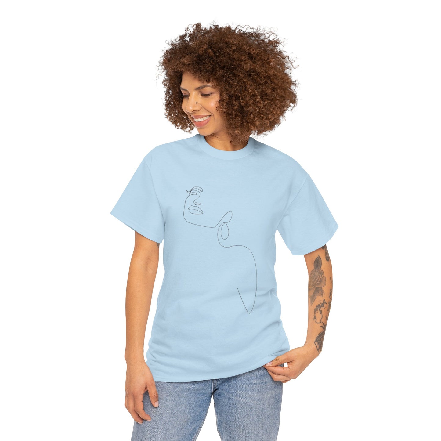 Women Artwork T Shirt with Hearts