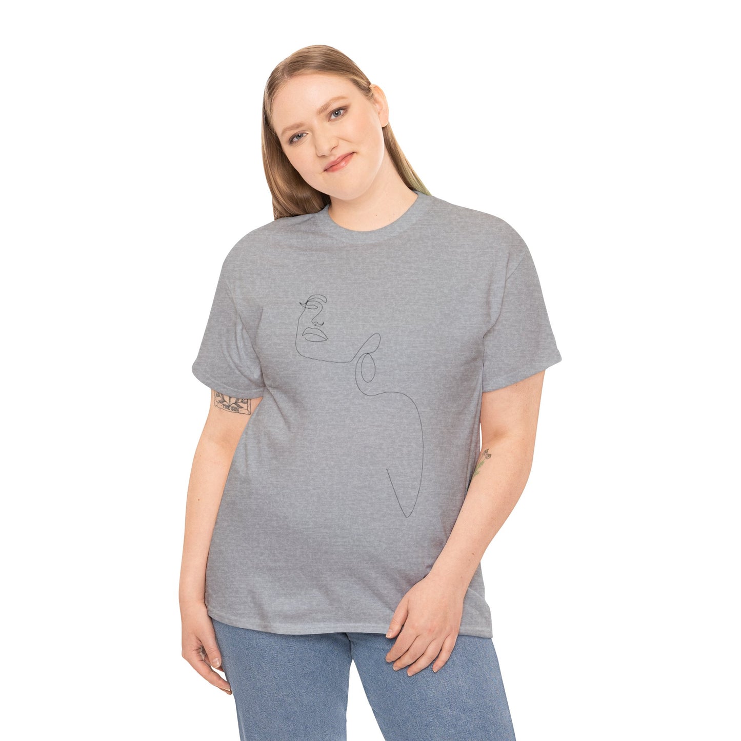 Women Artwork T Shirt with Hearts