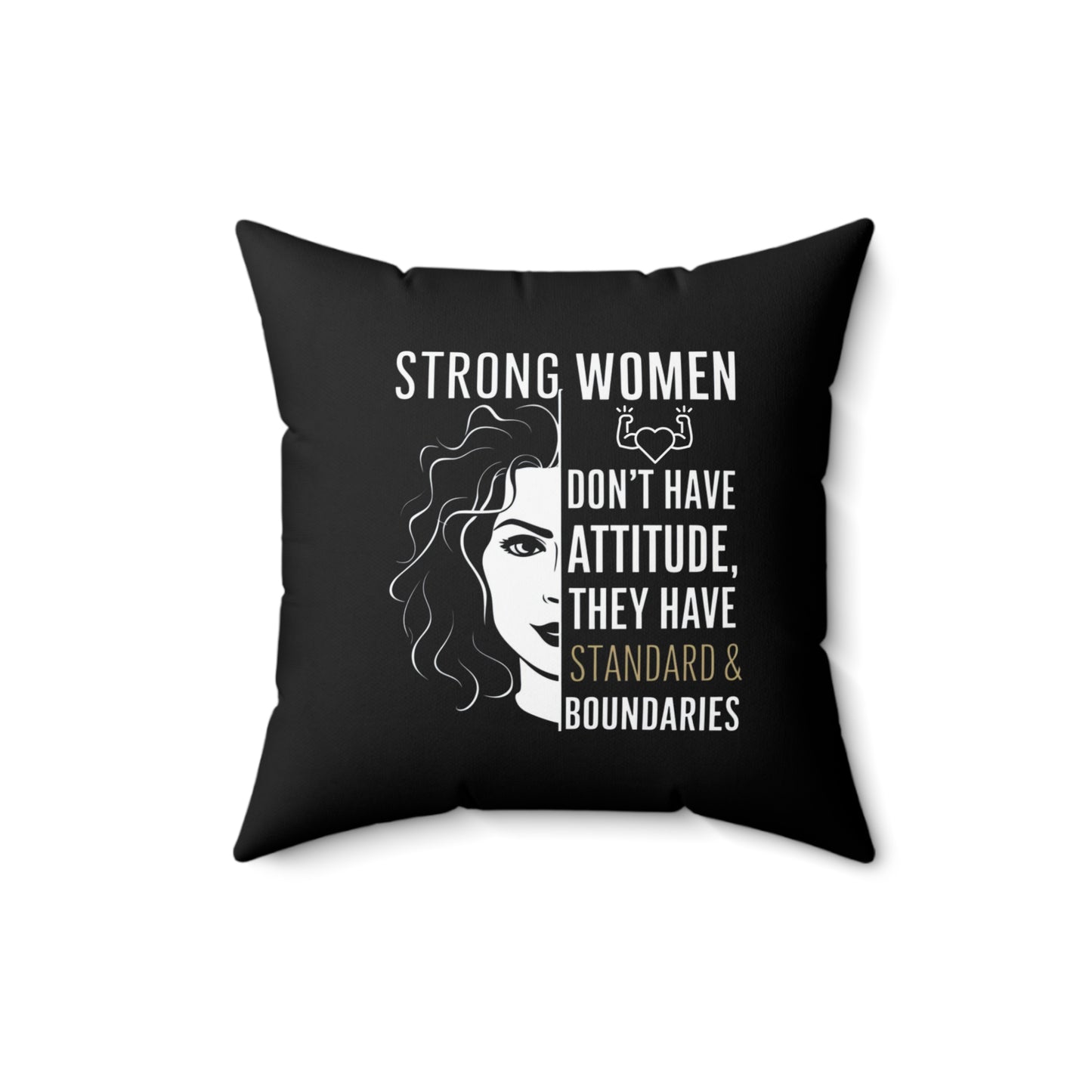 Strong Women Spun Polyester Square Pillow