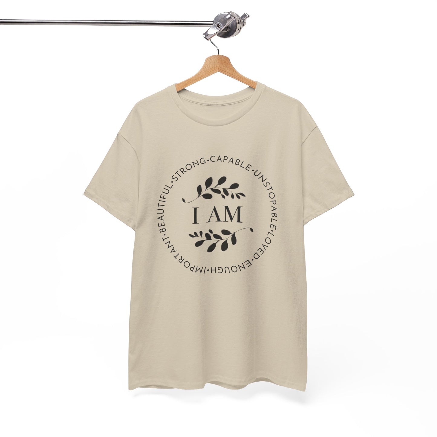 I AM Printed T Shirt with Hearts