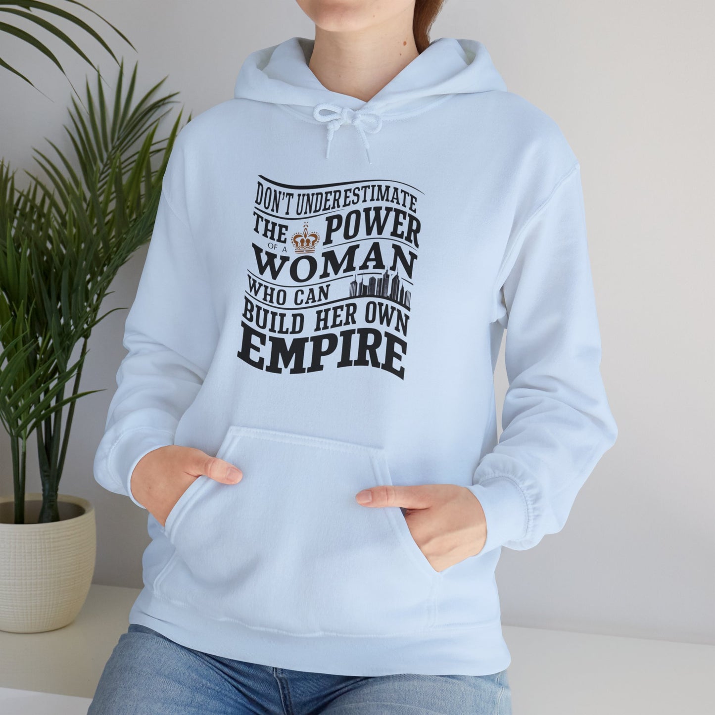 Don't Underestimate Printed Unisex Heavy Blend™ Hooded Sweatshirt