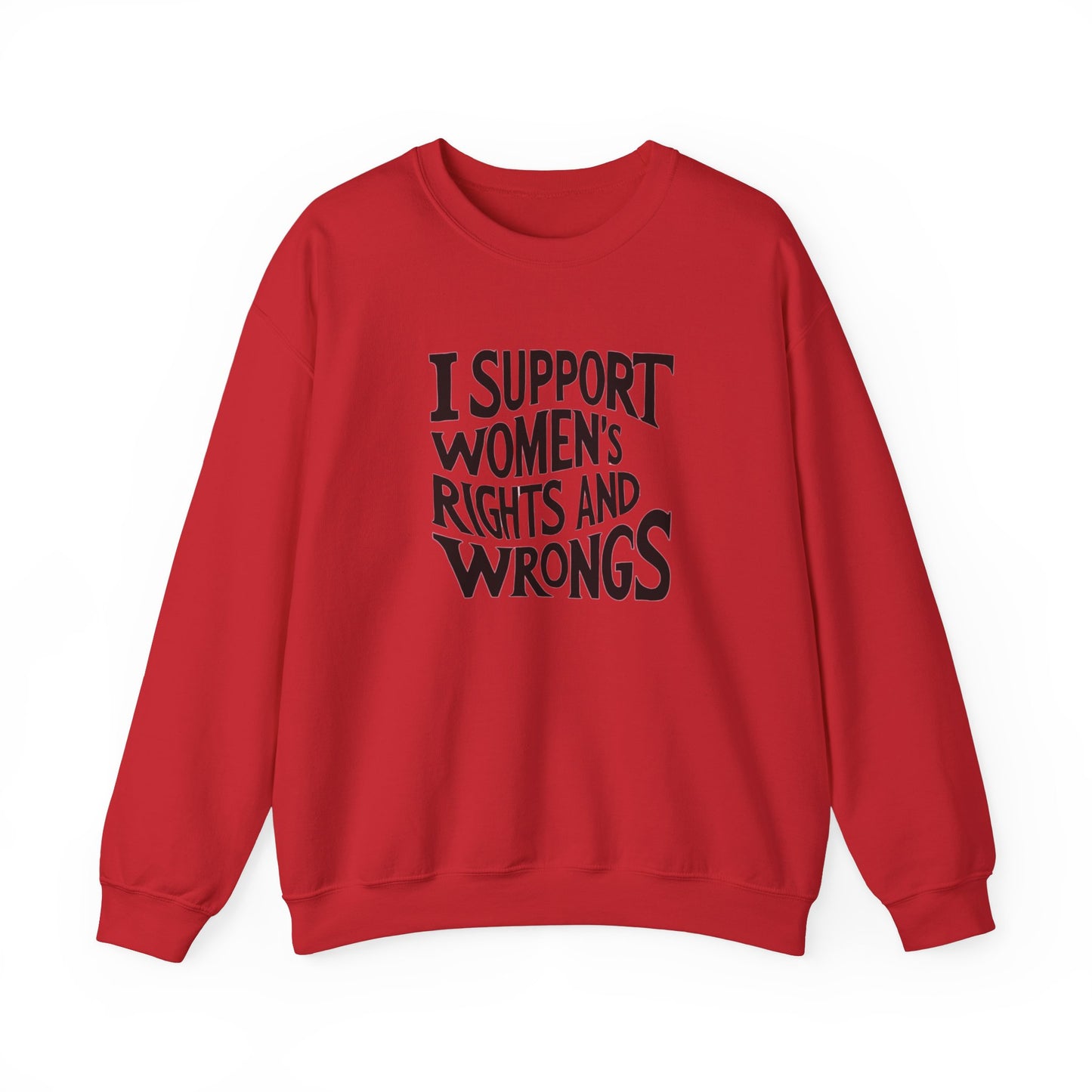 I support Women's Rights And Wrongs Unisex Heavy Blend™ Crewneck Sweatshirt