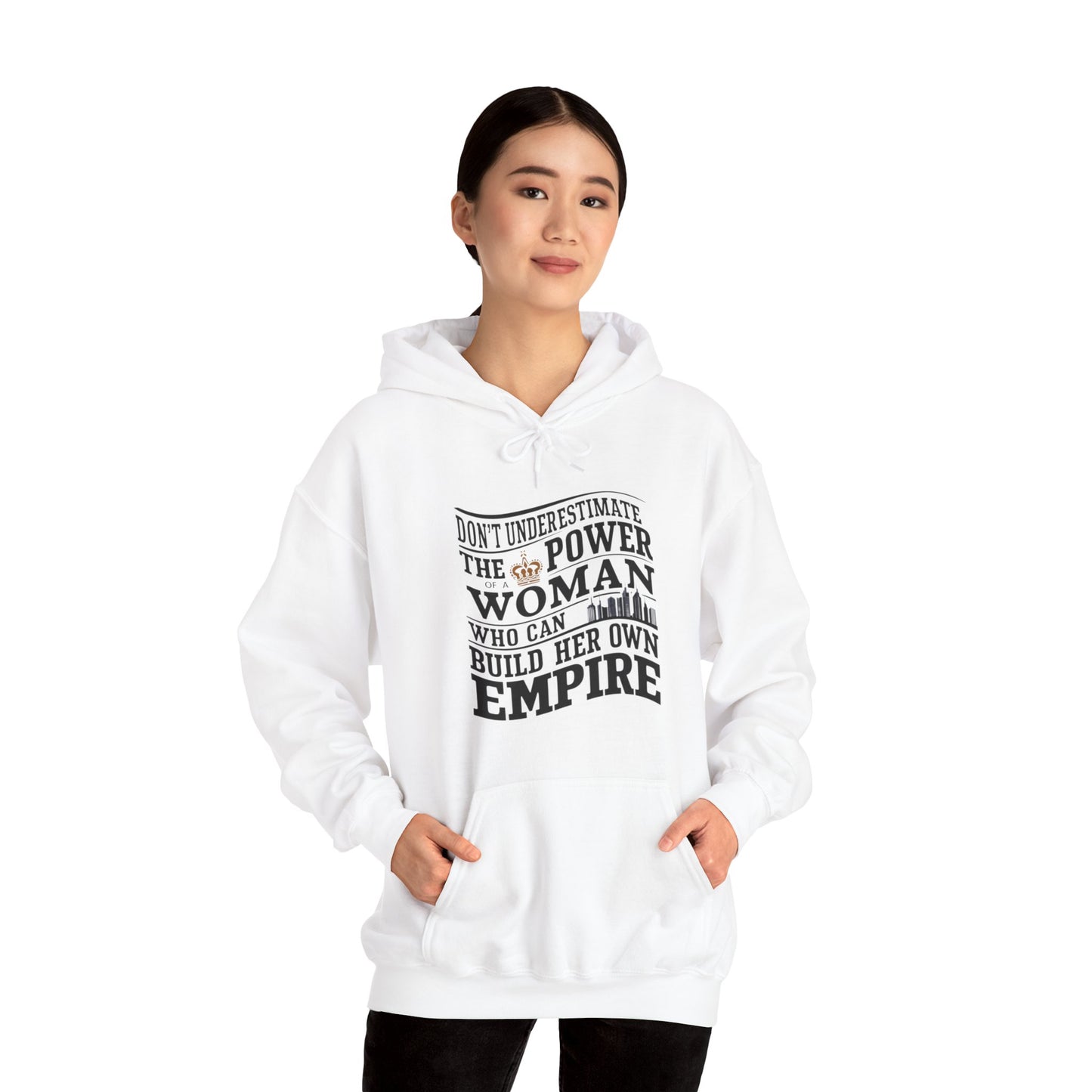 Don't Underestimate Printed Unisex Heavy Blend™ Hooded Sweatshirt