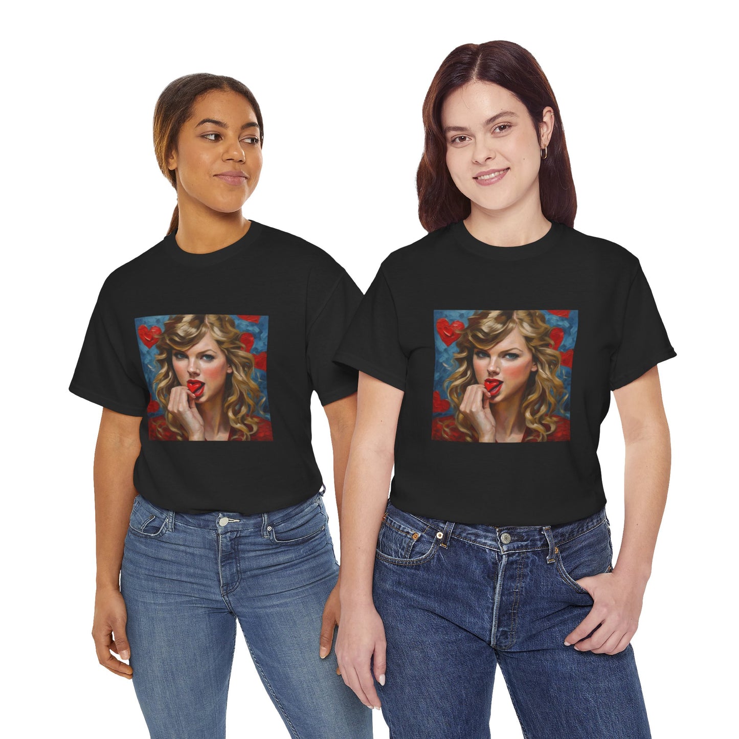 Taylor Swift T Shirt with Hearts