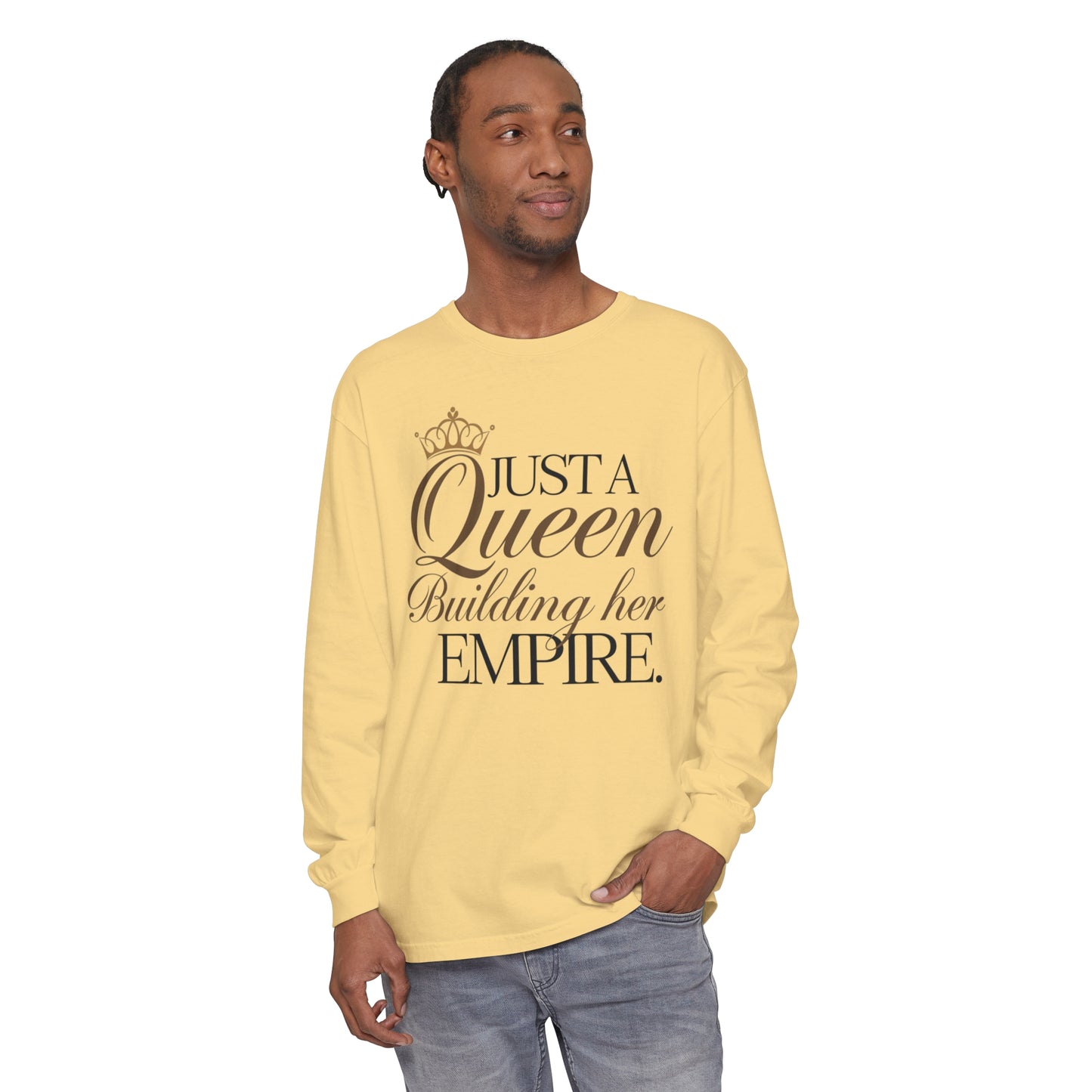 Just A Women Garment-dyed Long Sleeve T-Shirt