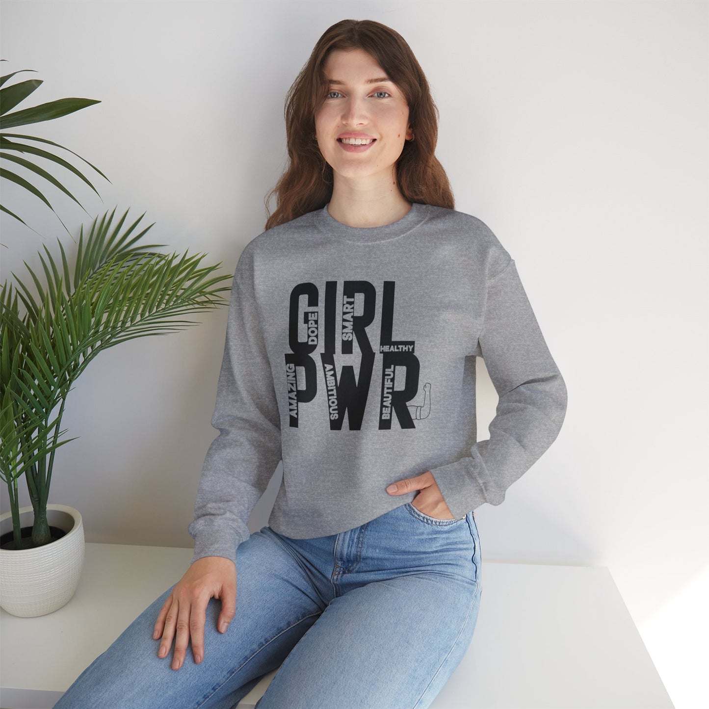 Girl PWR Unisex Heavy Blend™ Crewneck Sweatshirt