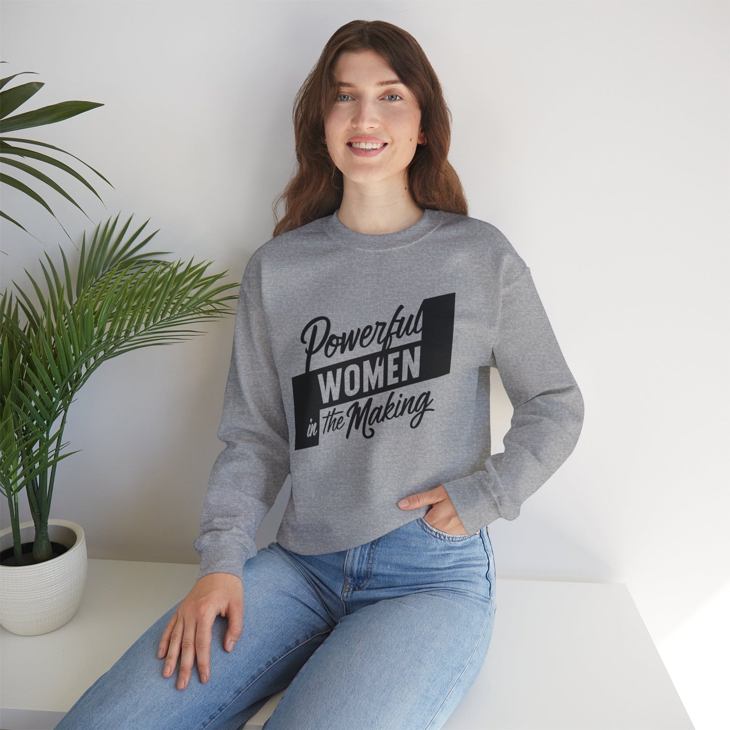 Powerful Women In The Making Unisex Heavy Blend™ Crewneck Sweatshirt