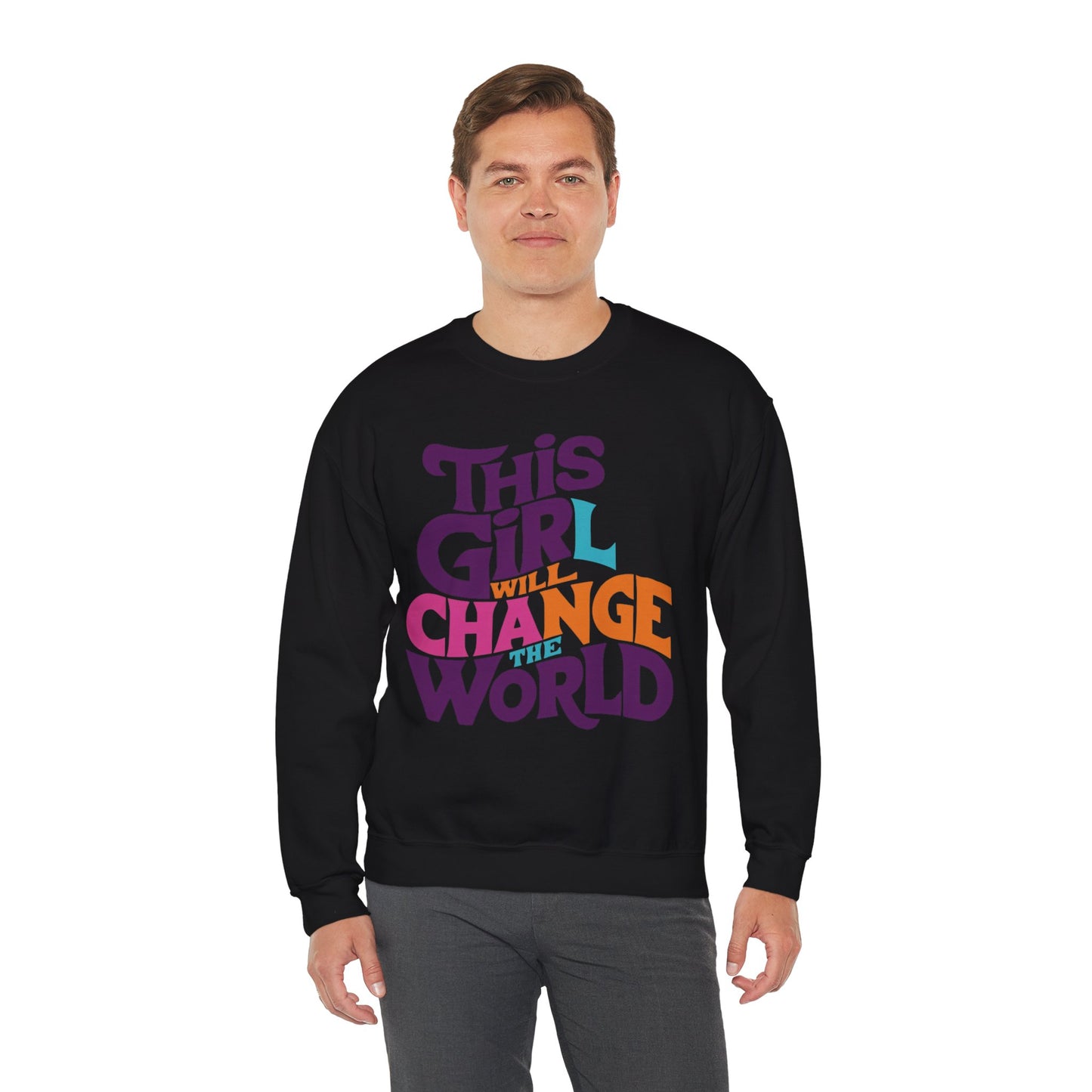 This Girl Will Change the World Unisex Heavy Blend™ Crewneck Sweatshirt