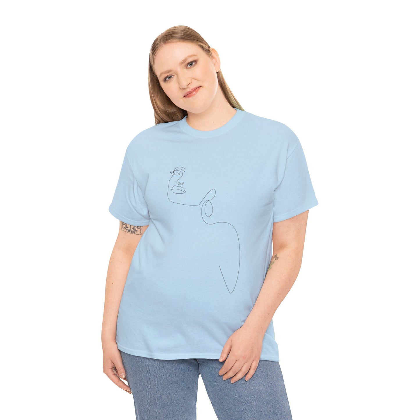 Women Artwork T Shirt with Hearts