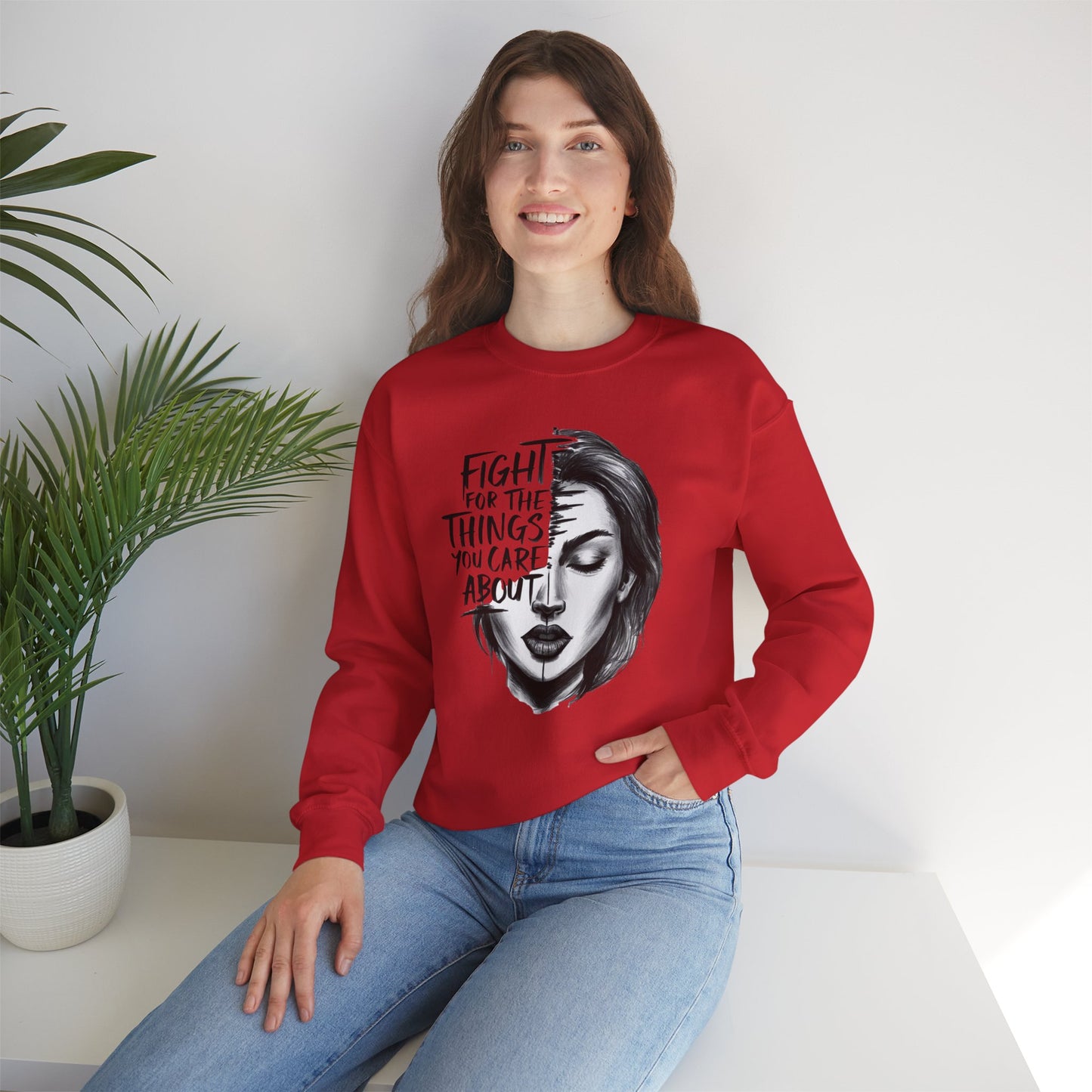 Fight For The Things You Care About Unisex Heavy Blend™ Crewneck Sweatshirt