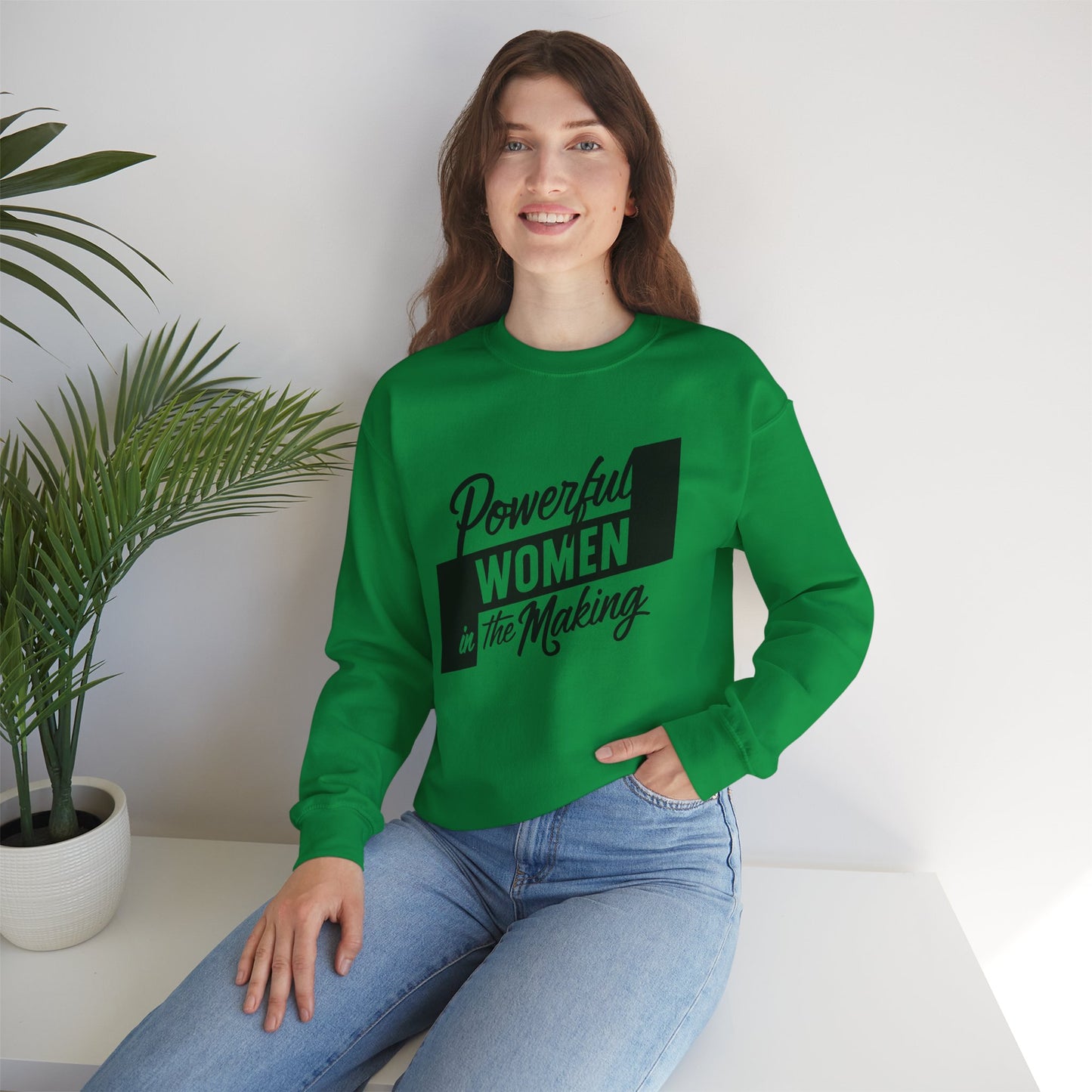 Powerful Women In The Making Unisex Heavy Blend™ Crewneck Sweatshirt