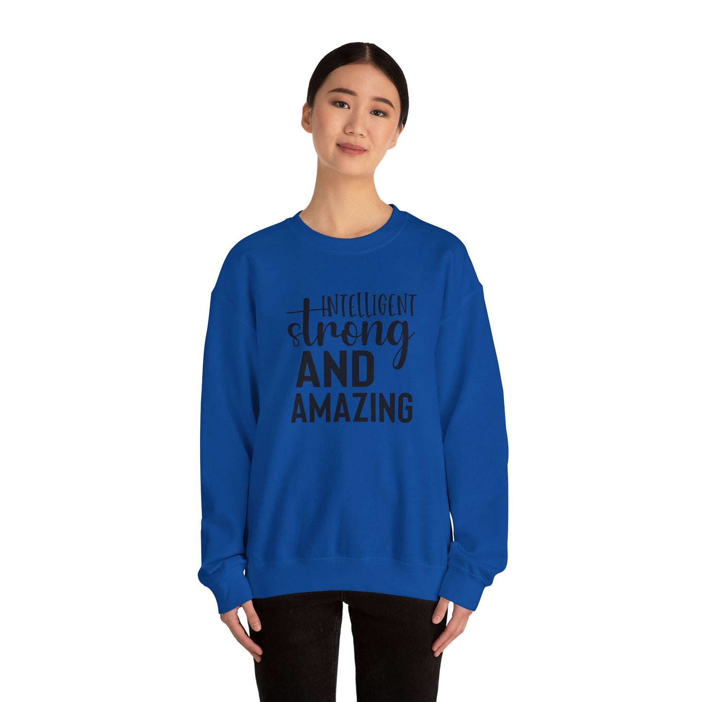 Intelligent Strong And Amazing Unisex Heavy Blend™ Crewneck Sweatshirt
