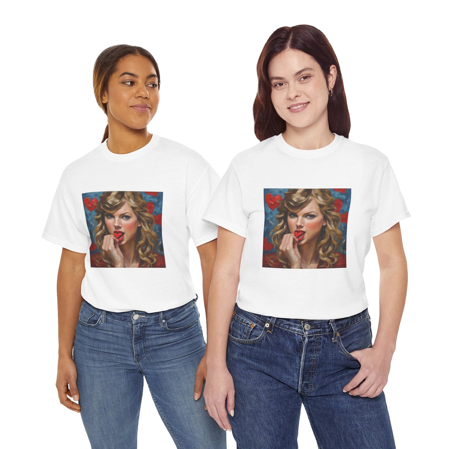 Taylor Swift T Shirt with Hearts