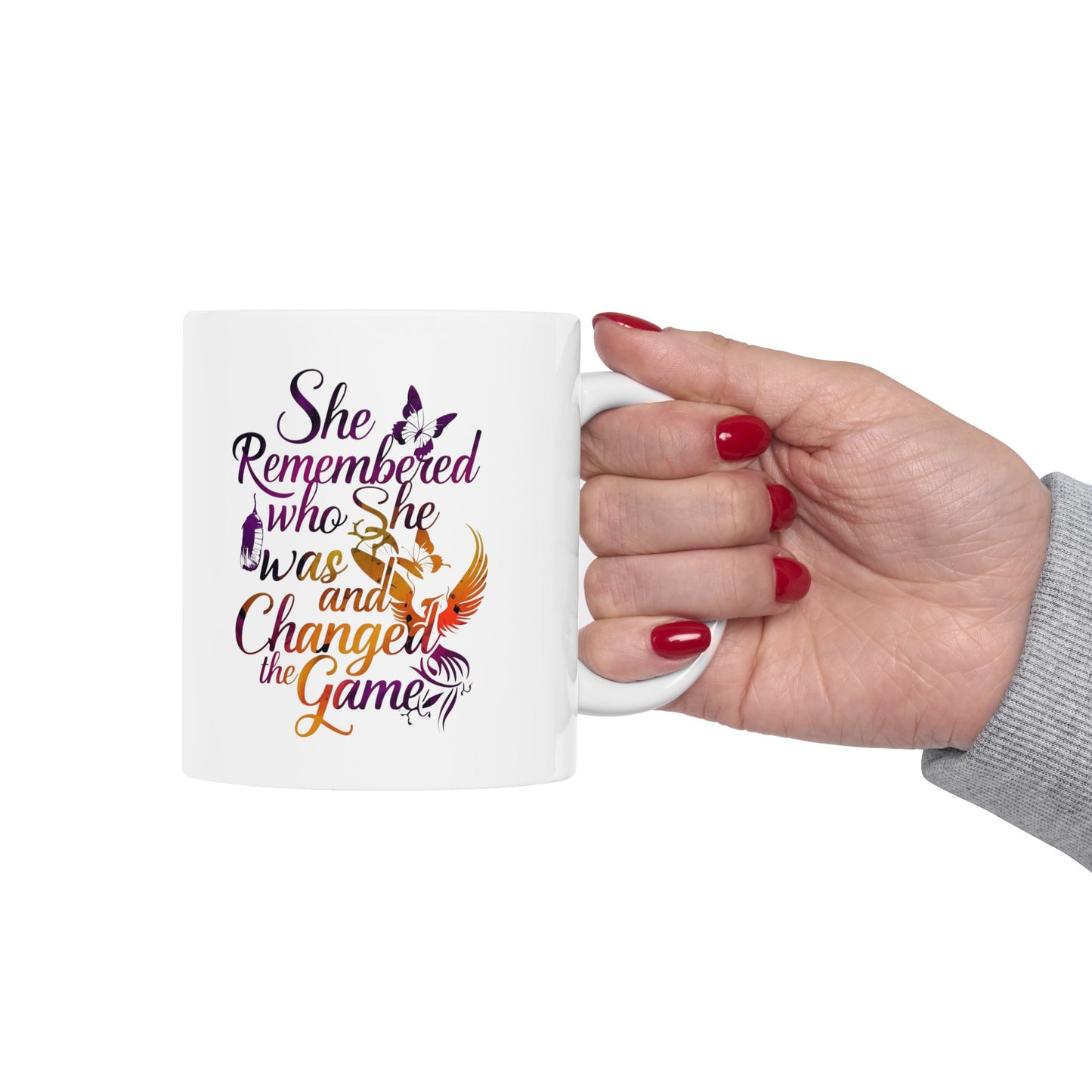 She Remembered Printed Ceramic Mug, (11oz, 15oz)