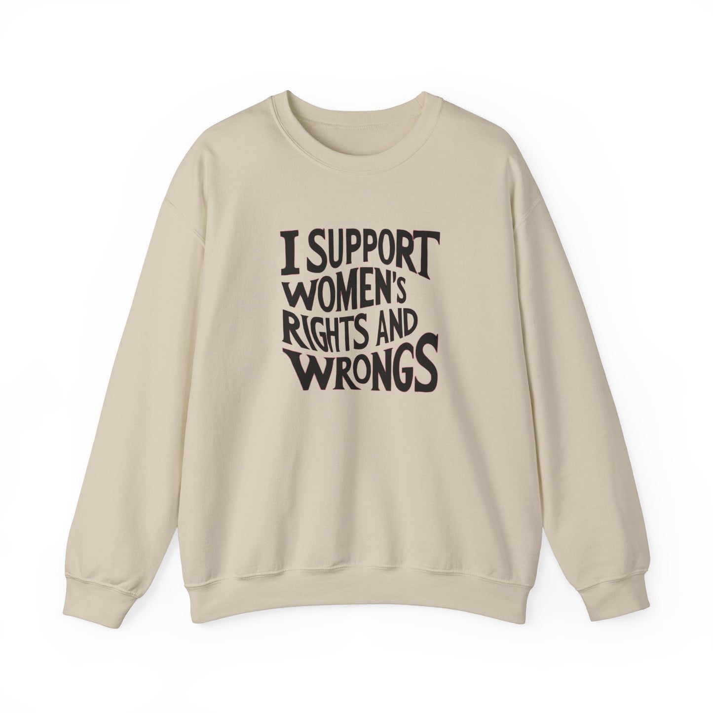I support Women's Rights And Wrongs Unisex Heavy Blend™ Crewneck Sweatshirt