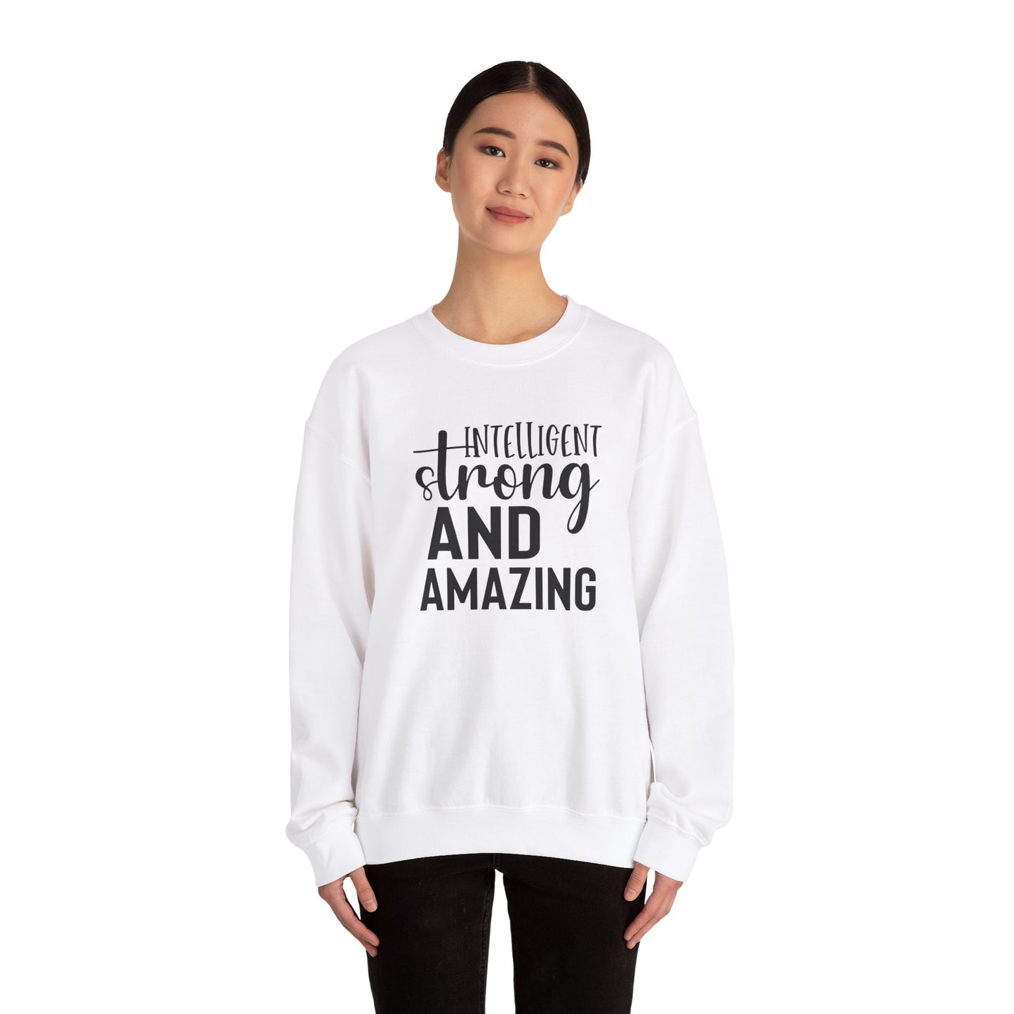 Intelligent Strong And Amazing Unisex Heavy Blend™ Crewneck Sweatshirt