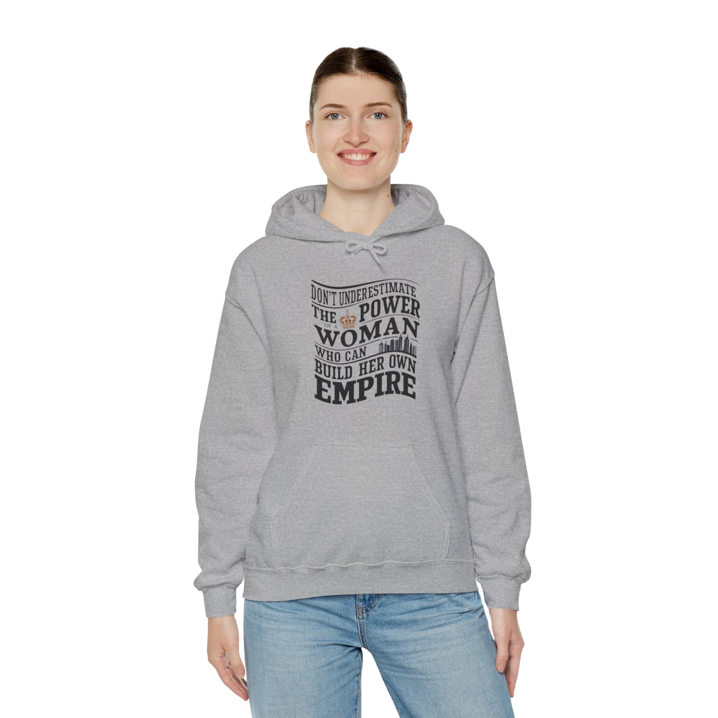 Don't Underestimate Printed Unisex Heavy Blend™ Hooded Sweatshirt