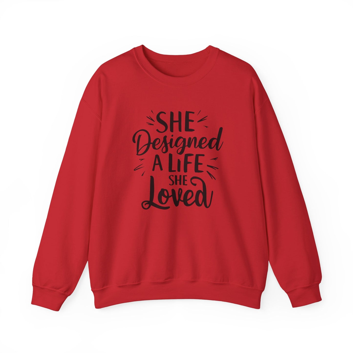 She Designed A Life She Loved Unisex Heavy Blend™ Crewneck Sweatshirt