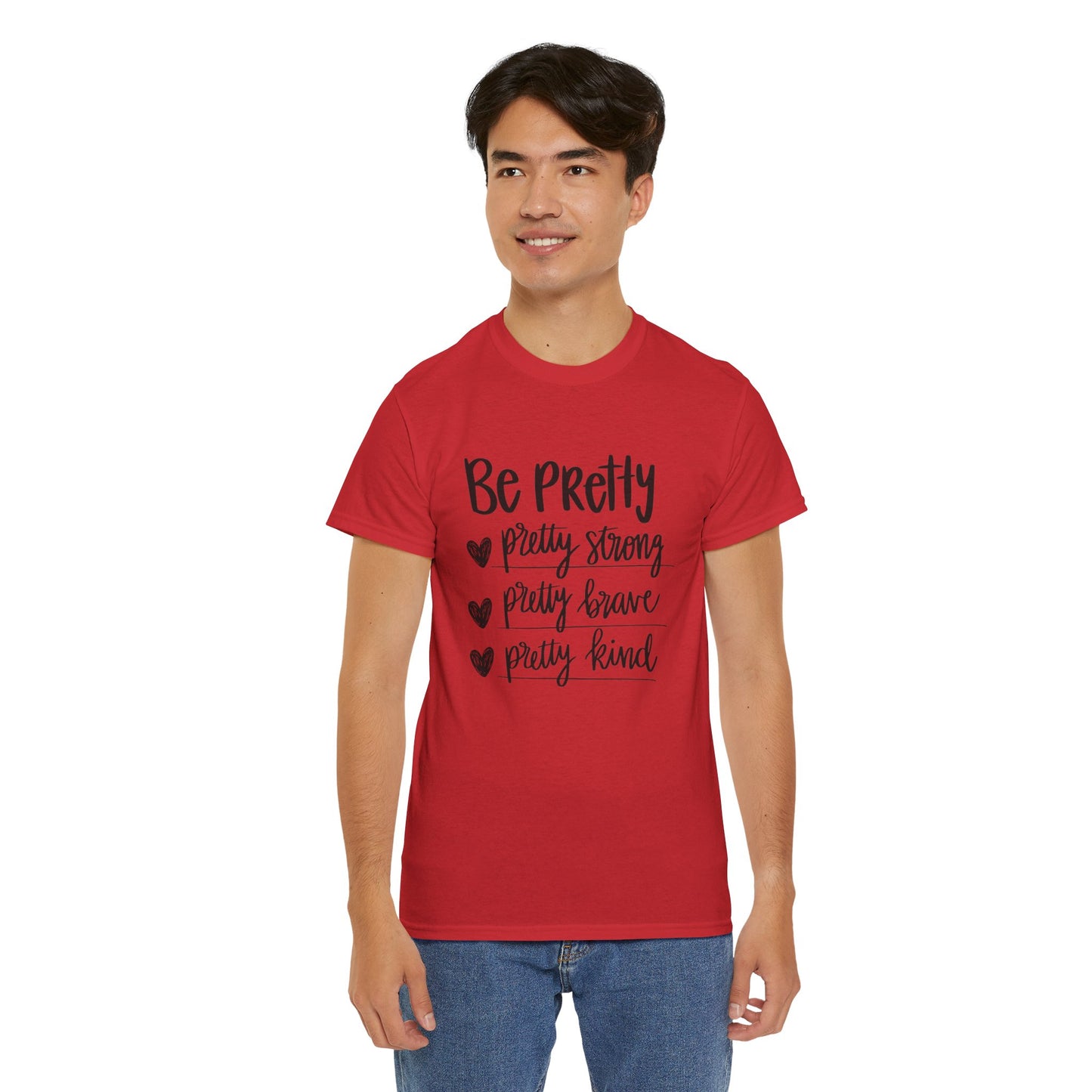 Be Pretty Printed T Shirt with Hearts