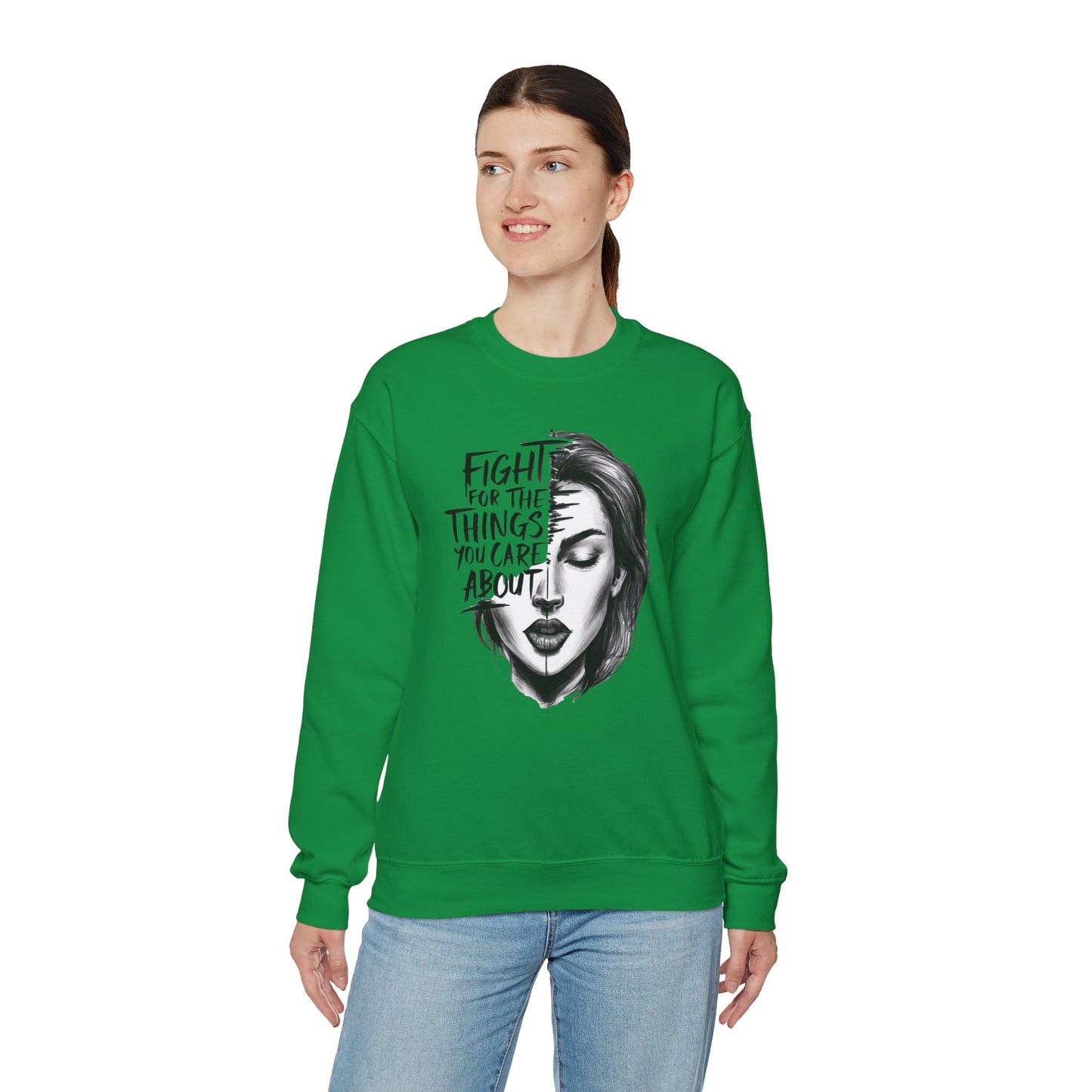 Fight For The Things You Care About Unisex Heavy Blend™ Crewneck Sweatshirt