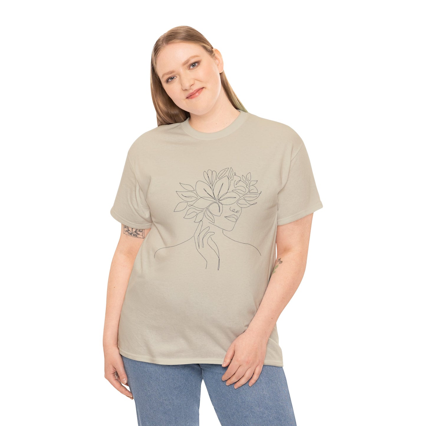 Women Artwork T Shirt with Hearts