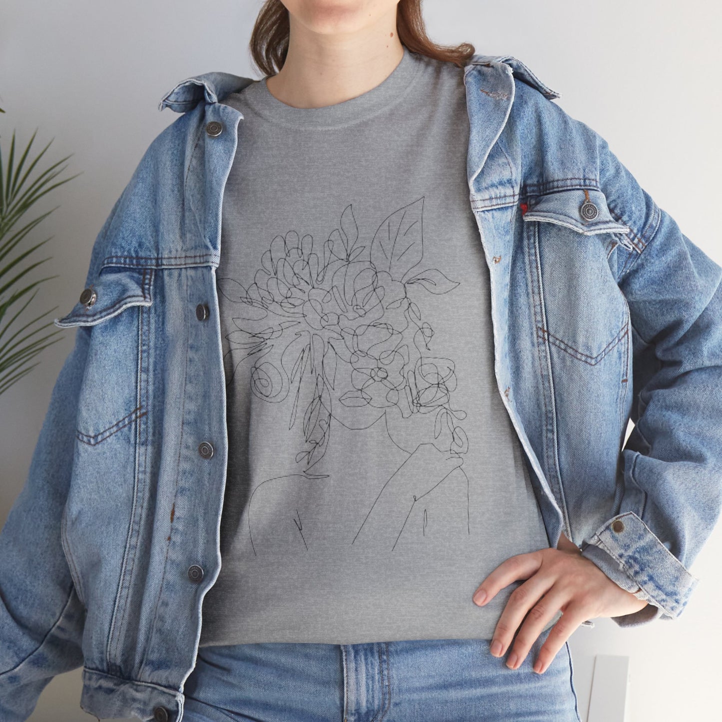 Women Artwork T Shirt with Hearts