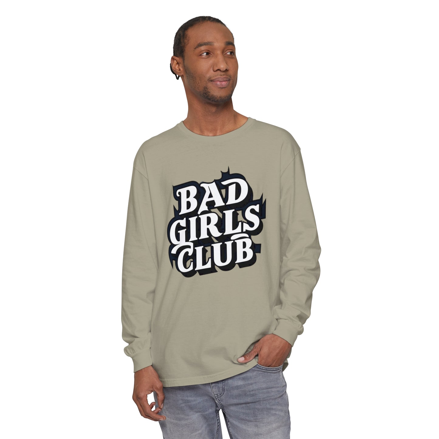 Bad Girls Club Women Garment-dyed Long Sleeve T-Shirt