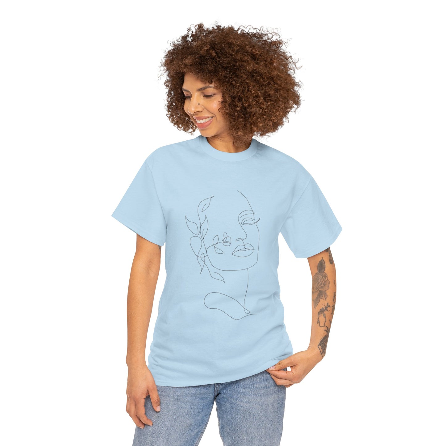 Women Artwork T Shirt with Hearts